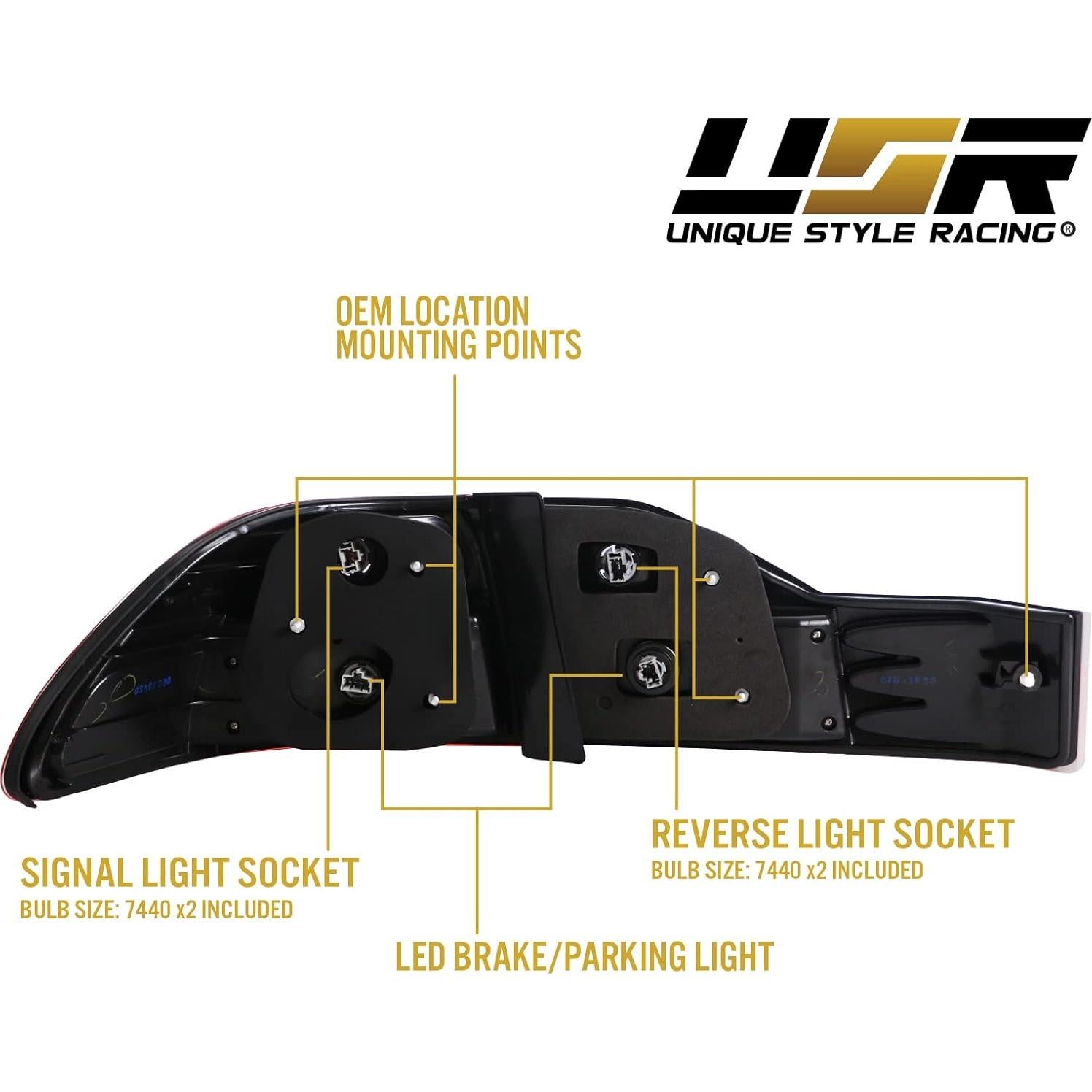 Luces Traseras LED JDM Rojo/Transparente para Honda Accord 2001-2002