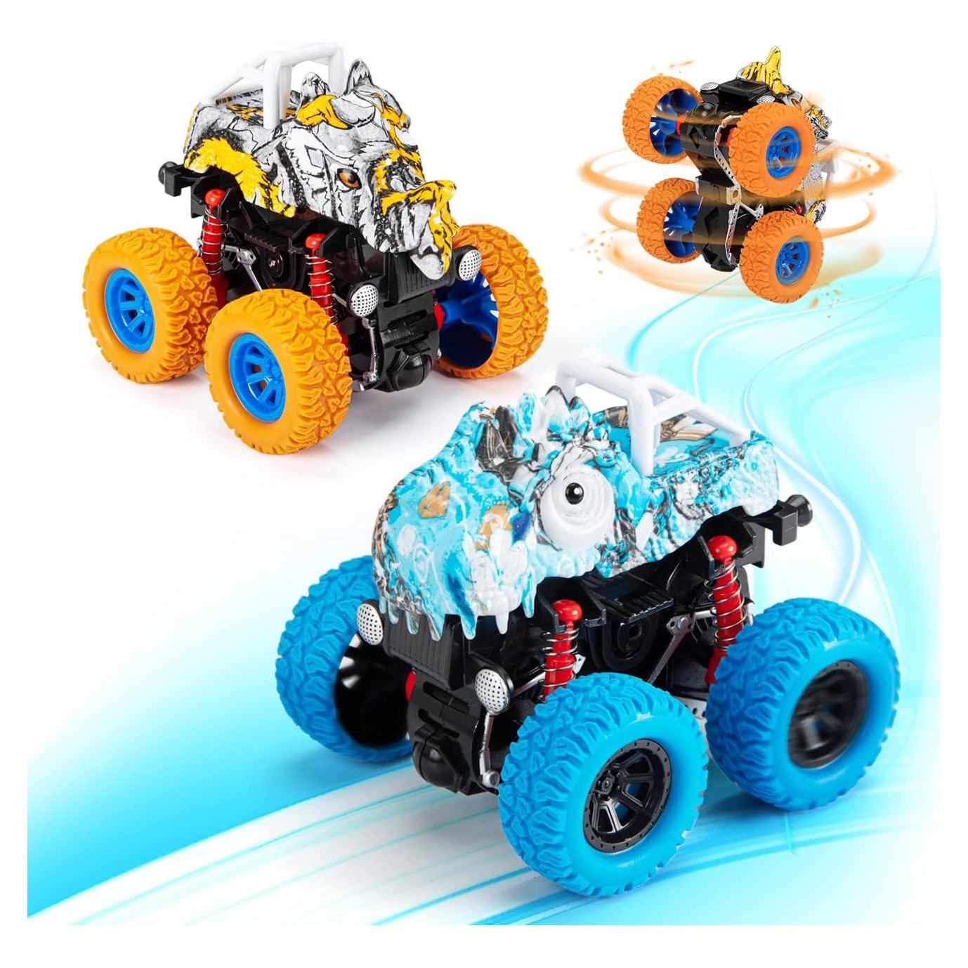 Camiones de Dinosaurios LODBY Paquete de 2 con Fricción