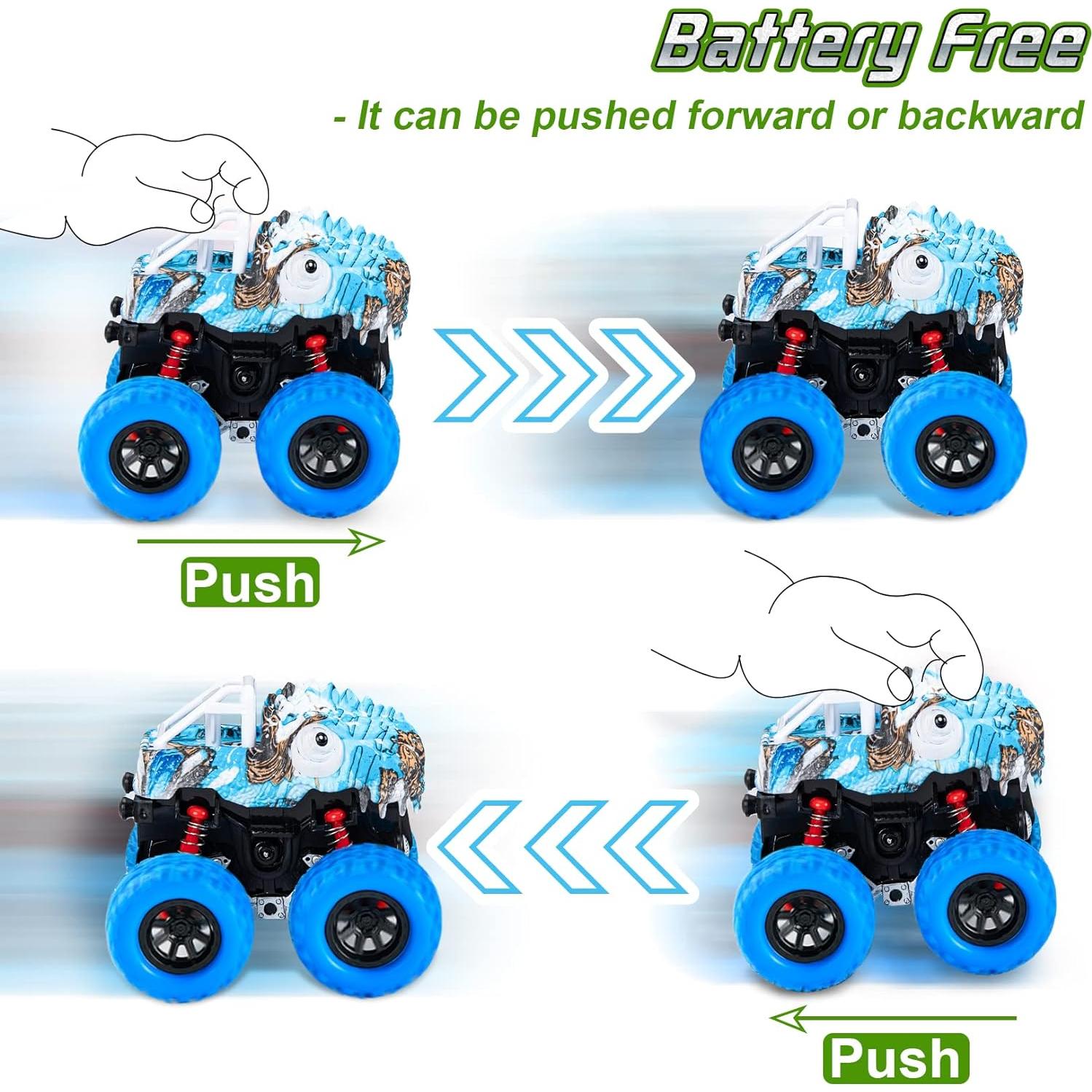 Camiones de Dinosaurios LODBY Paquete de 2 con Fricción