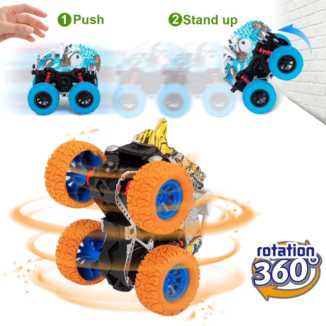 Camiones de Dinosaurios LODBY Paquete de 2 con Fricción