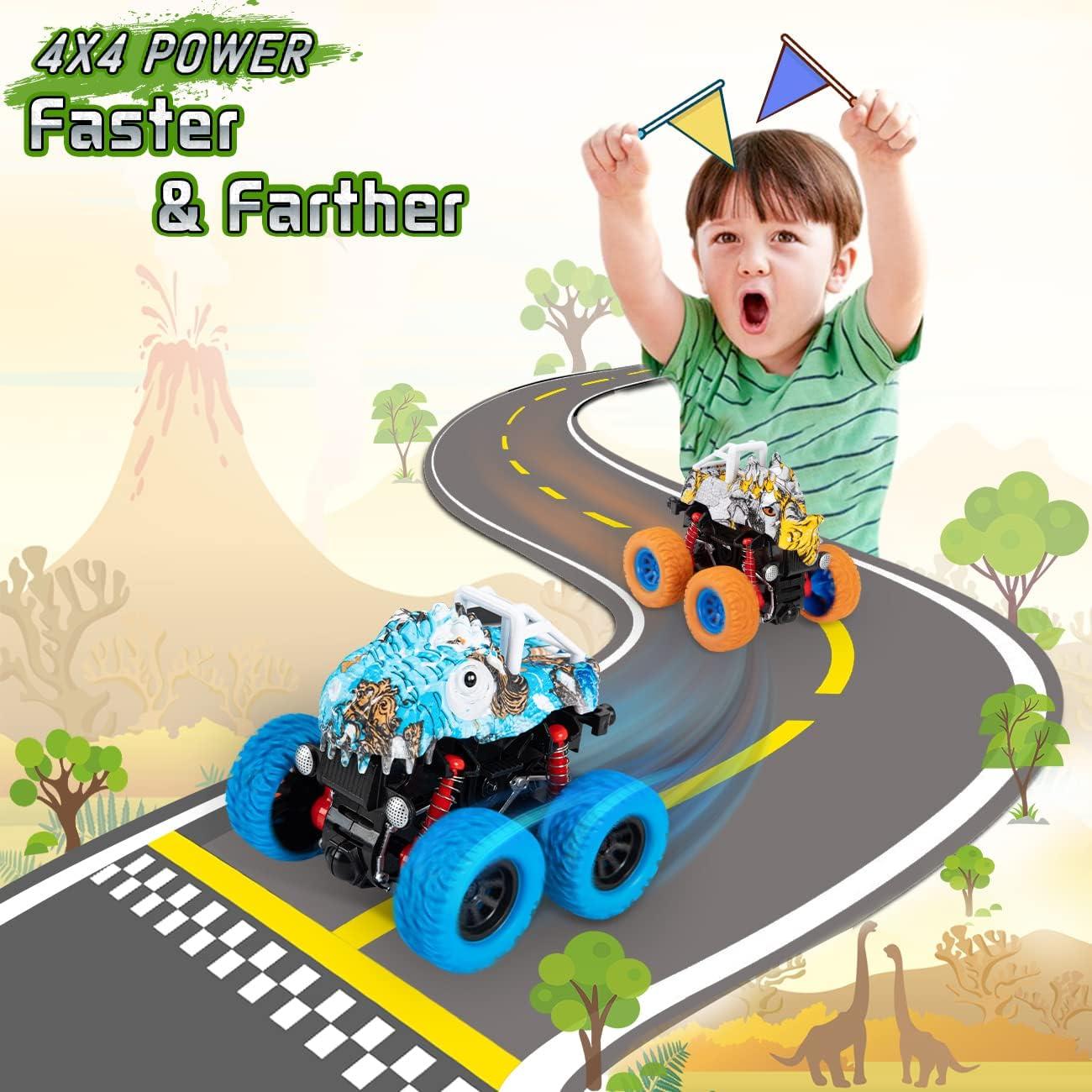 Camiones de Dinosaurios LODBY Paquete de 2 con Fricción