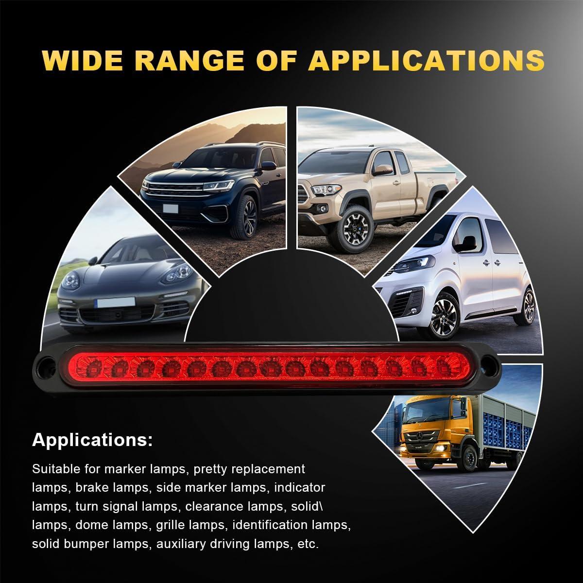 Barra de Luz de Freno y Cola LED 10'' Suvnie Rojo 3W