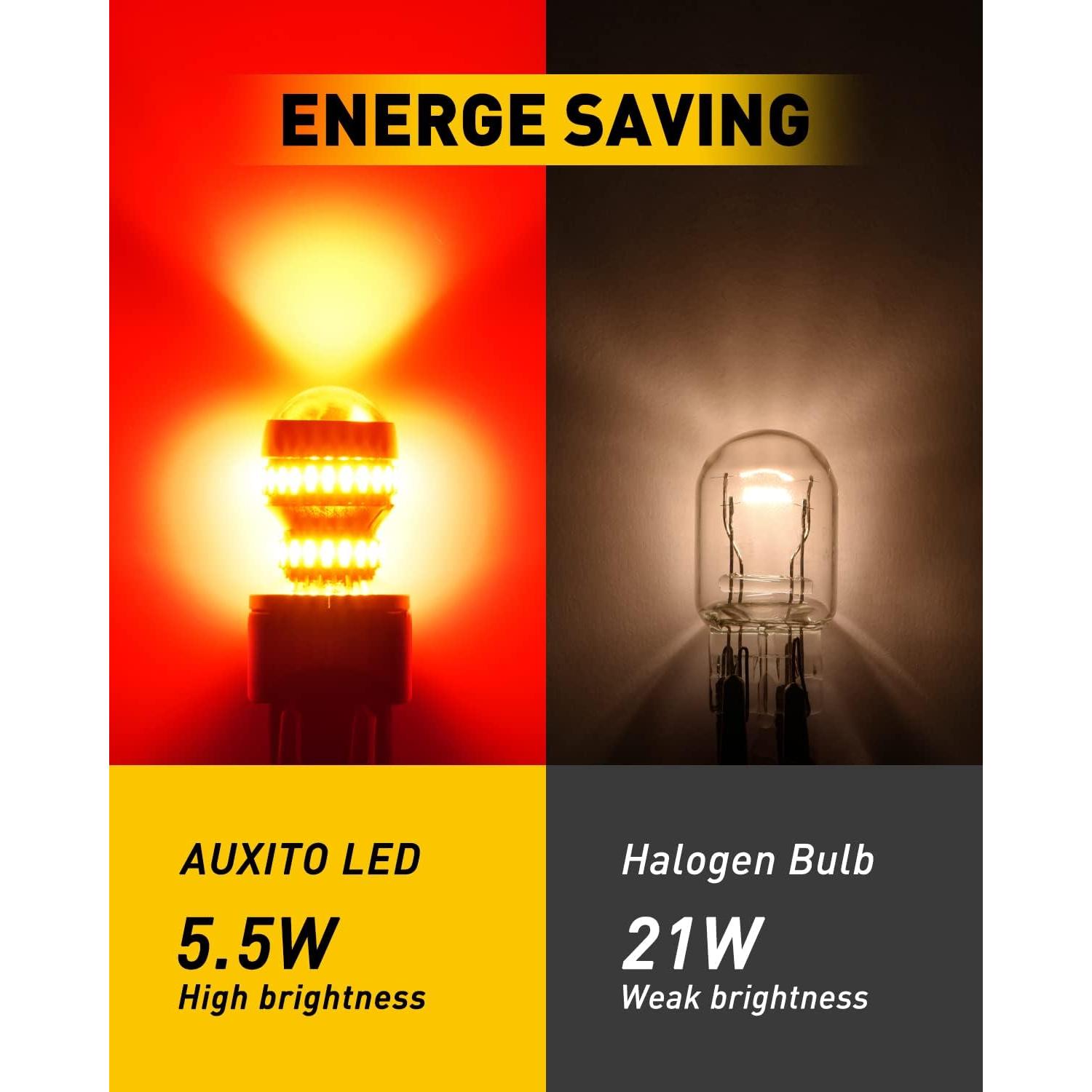 Bombilla LED AUXITO 7443/7440 Roja 5.5W para Luces Traseras