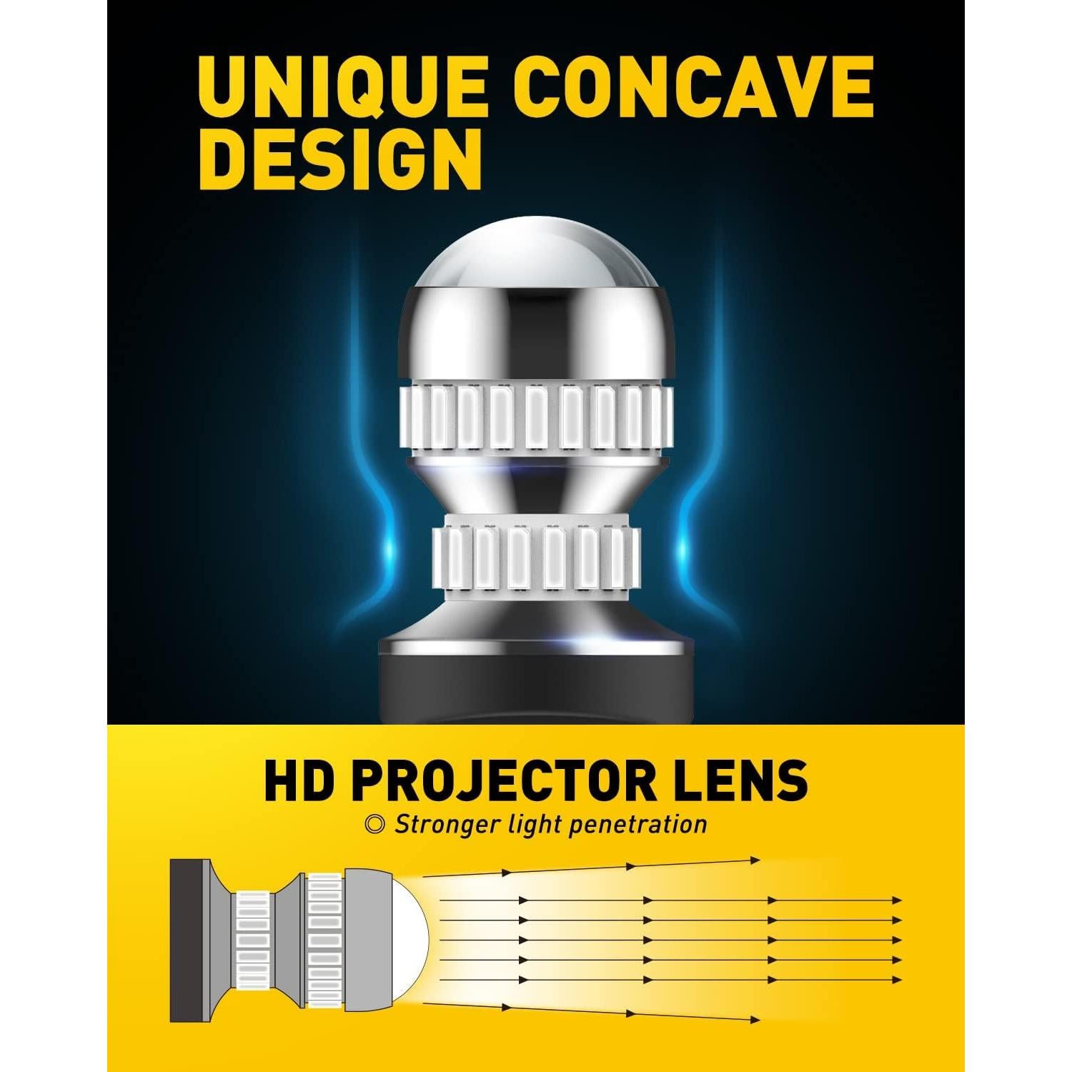 Bombilla LED AUXITO 7443/7440 Roja 5.5W para Luces Traseras