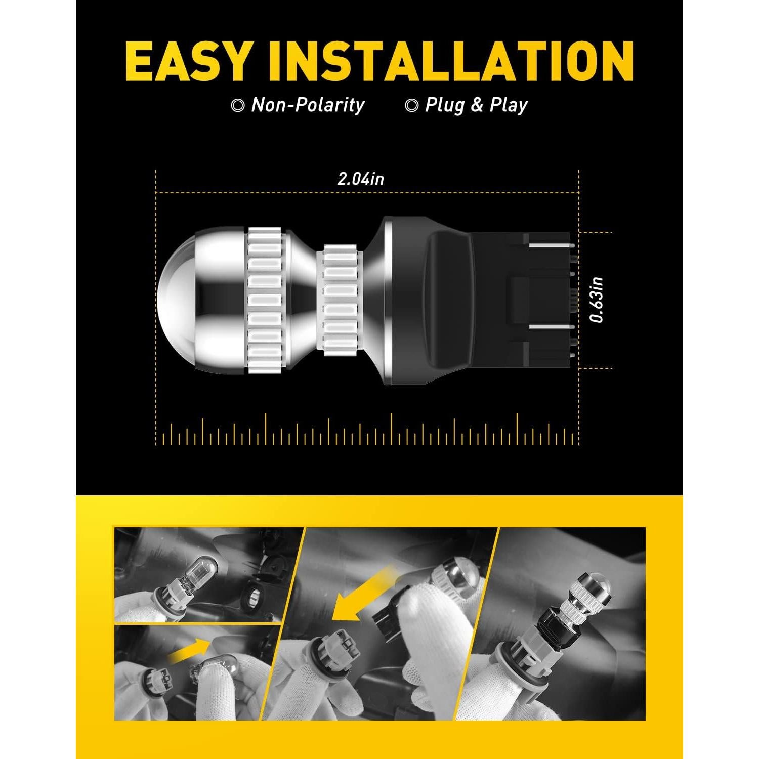 Bombilla LED AUXITO 7443/7440 Roja 5.5W para Luces Traseras