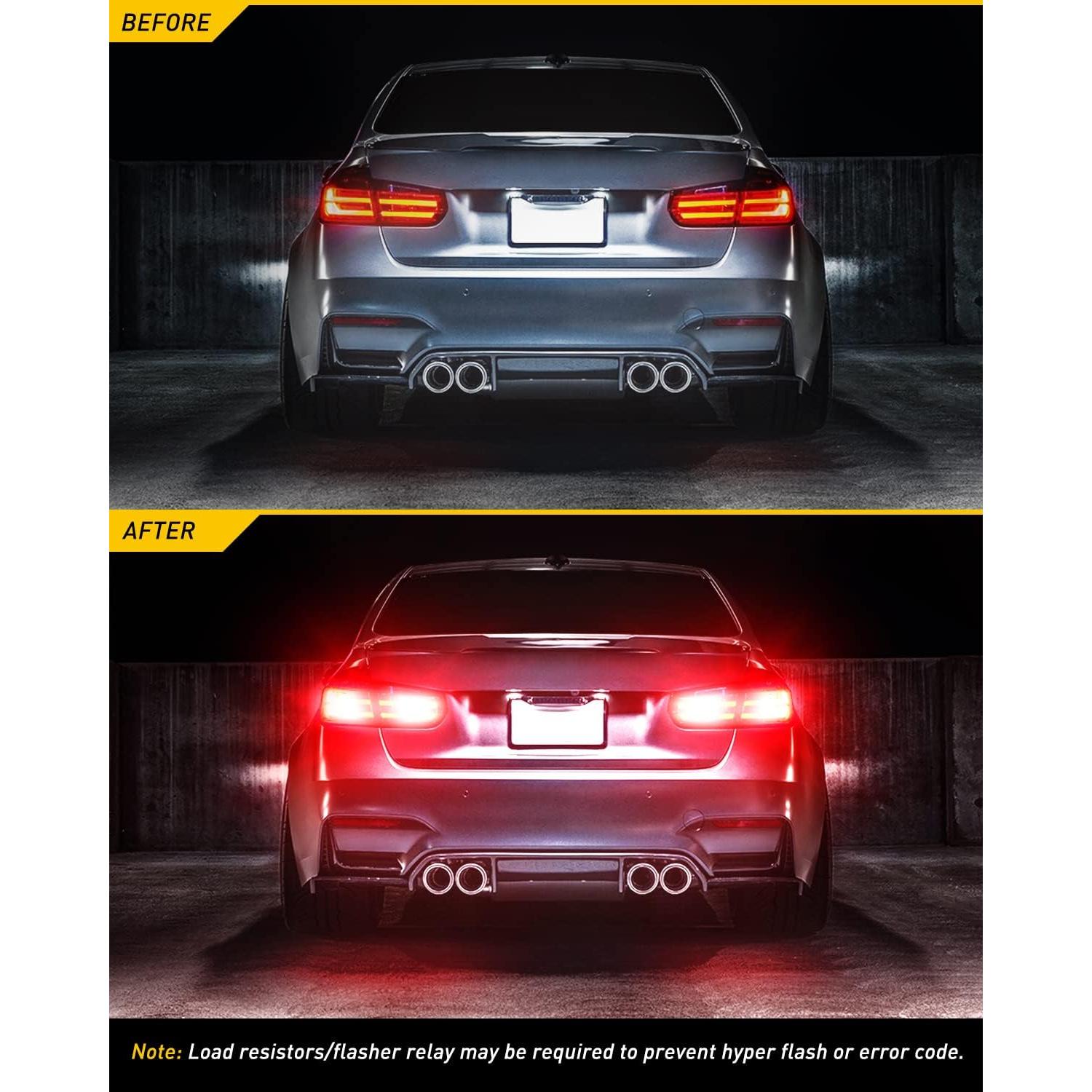 Bombilla LED AUXITO 7443/7440 Roja 5.5W para Luces Traseras