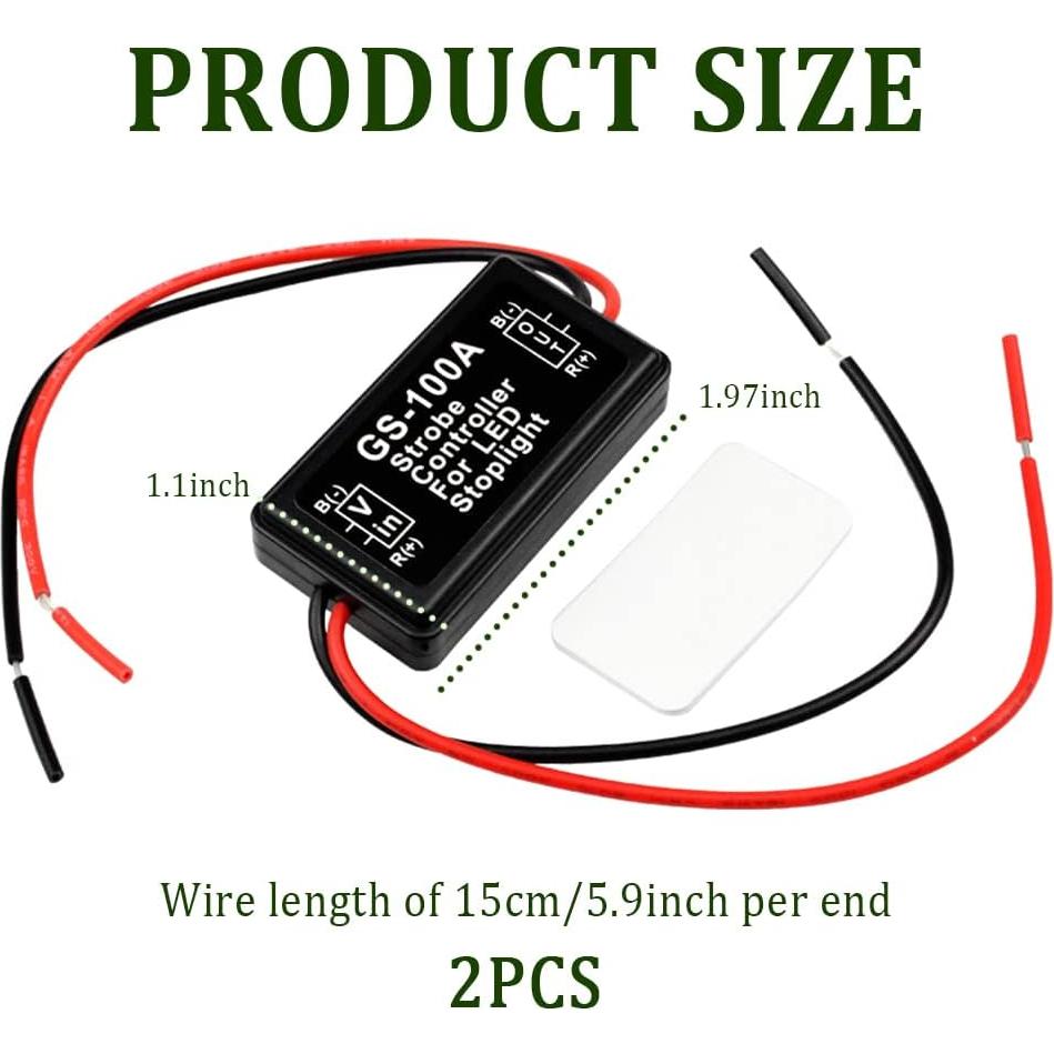 Controlador de Luz de Freno LED Intermitente SSNNUU GS-100A