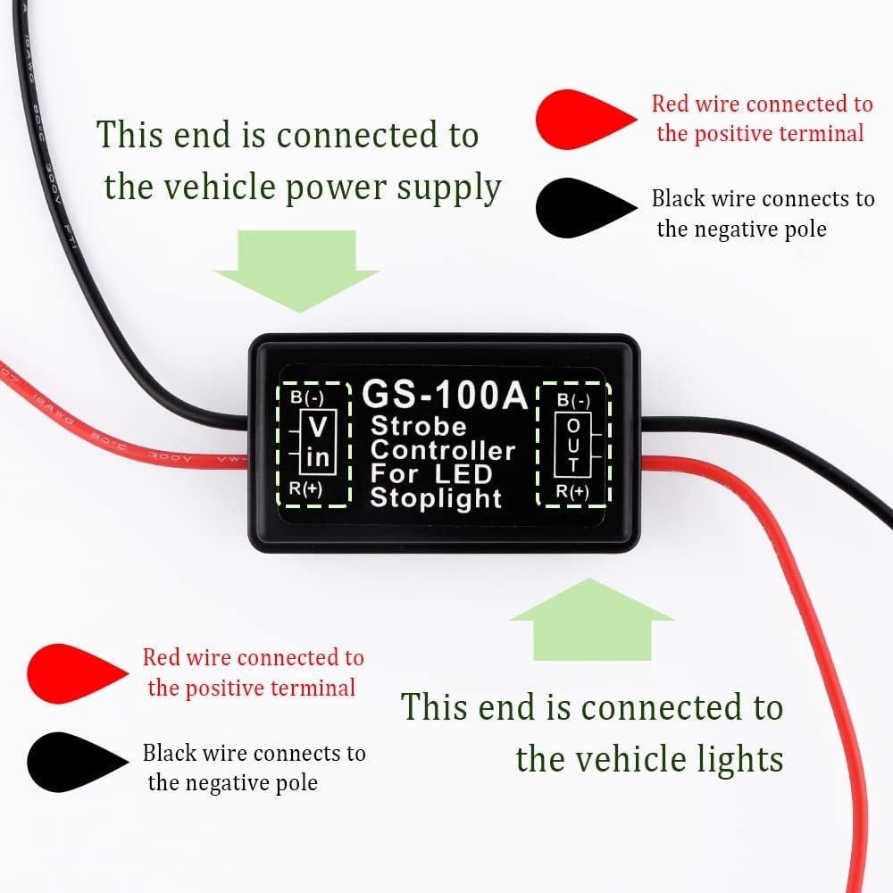 Controlador de Luz de Freno LED Intermitente SSNNUU GS-100A