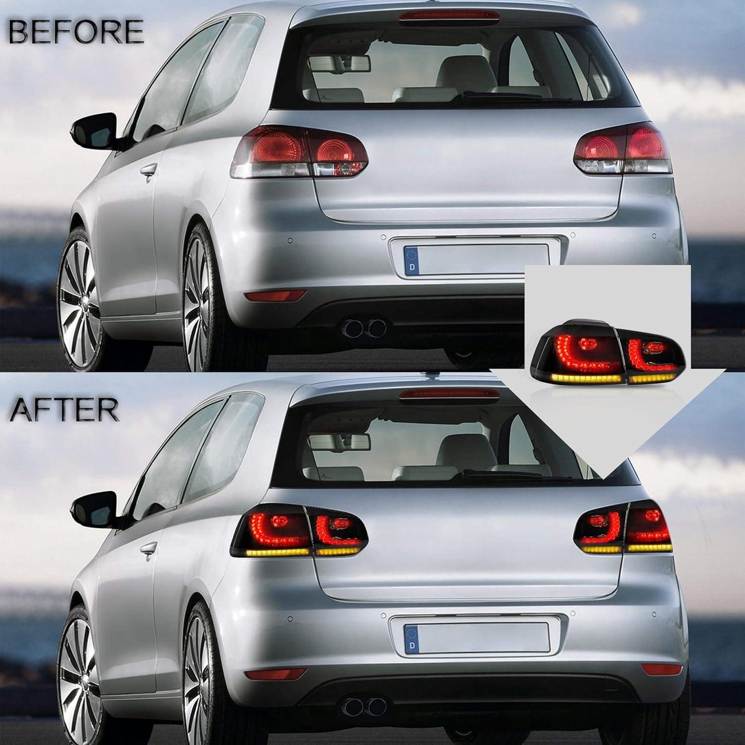 Luces Traseras VLAND Ahumadas para Golf 6 2010-2014 LED