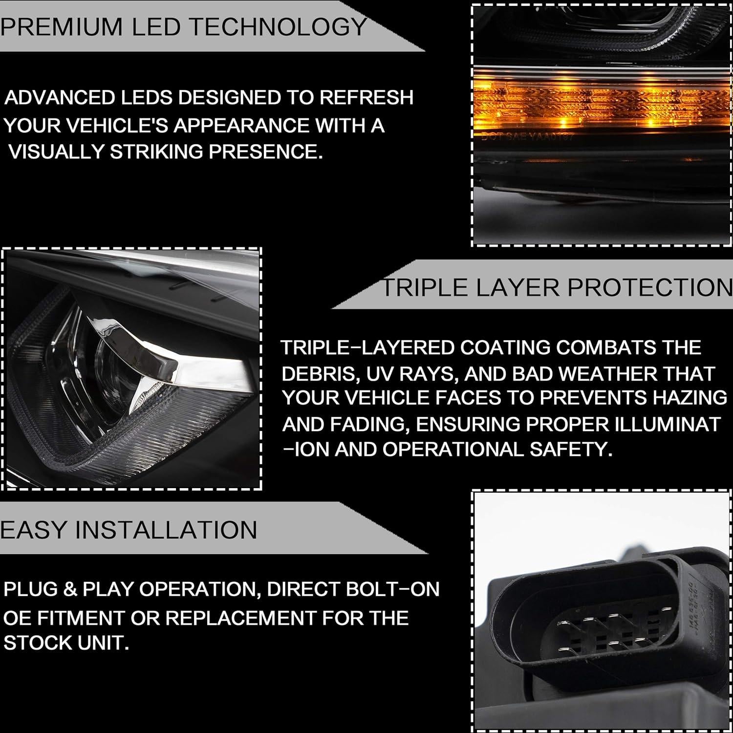 Conjunto de Faros VLAND para Volkswagen Golf 6 2010-2014