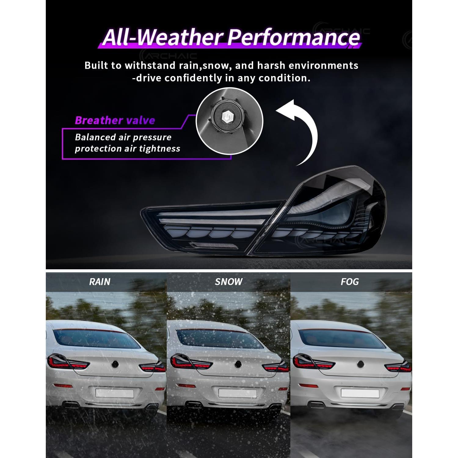 Luces Traseras Archaic para BMW Serie 6 2012-2019, Ahumado