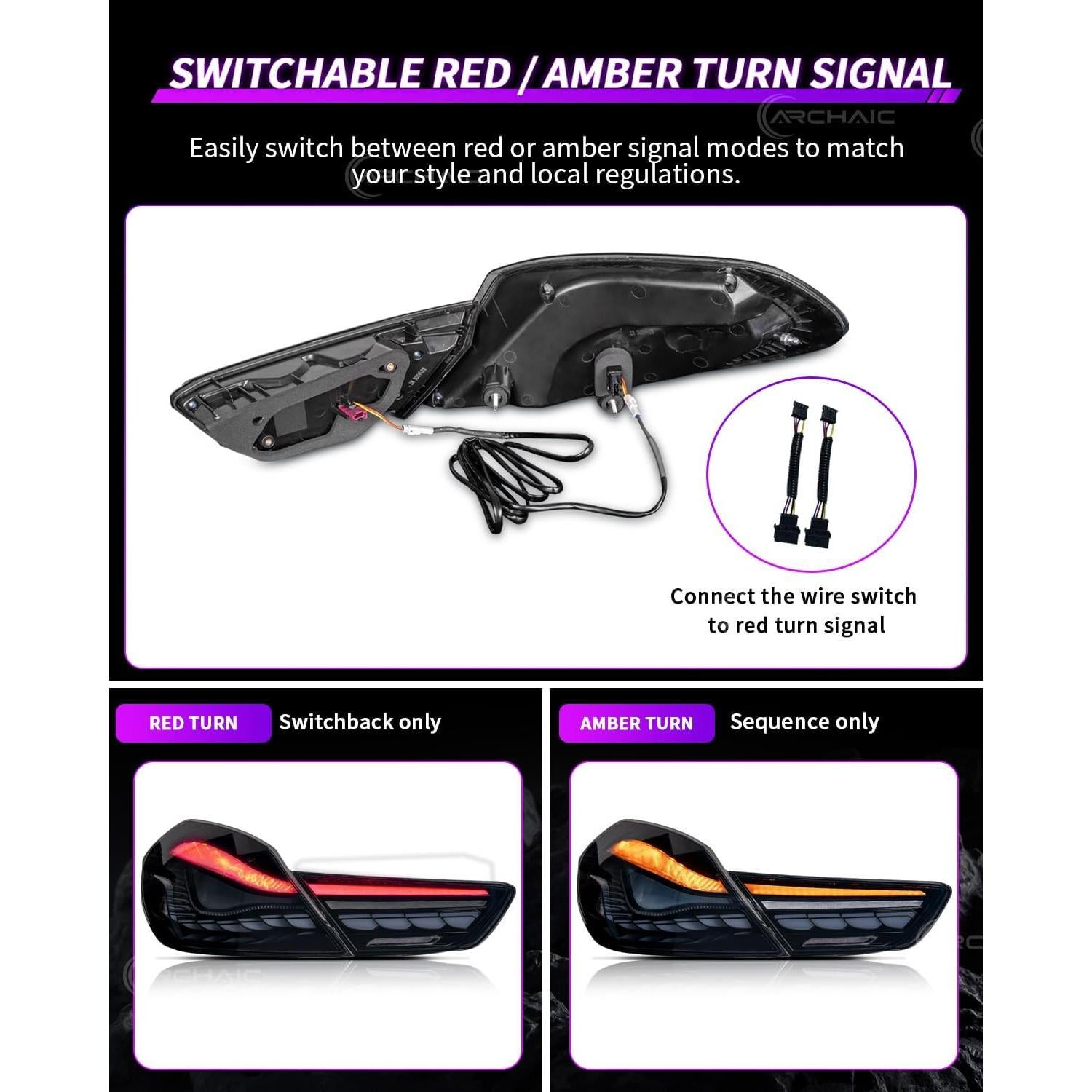 Luces Traseras Archaic para BMW Serie 6 2012-2019, Ahumado