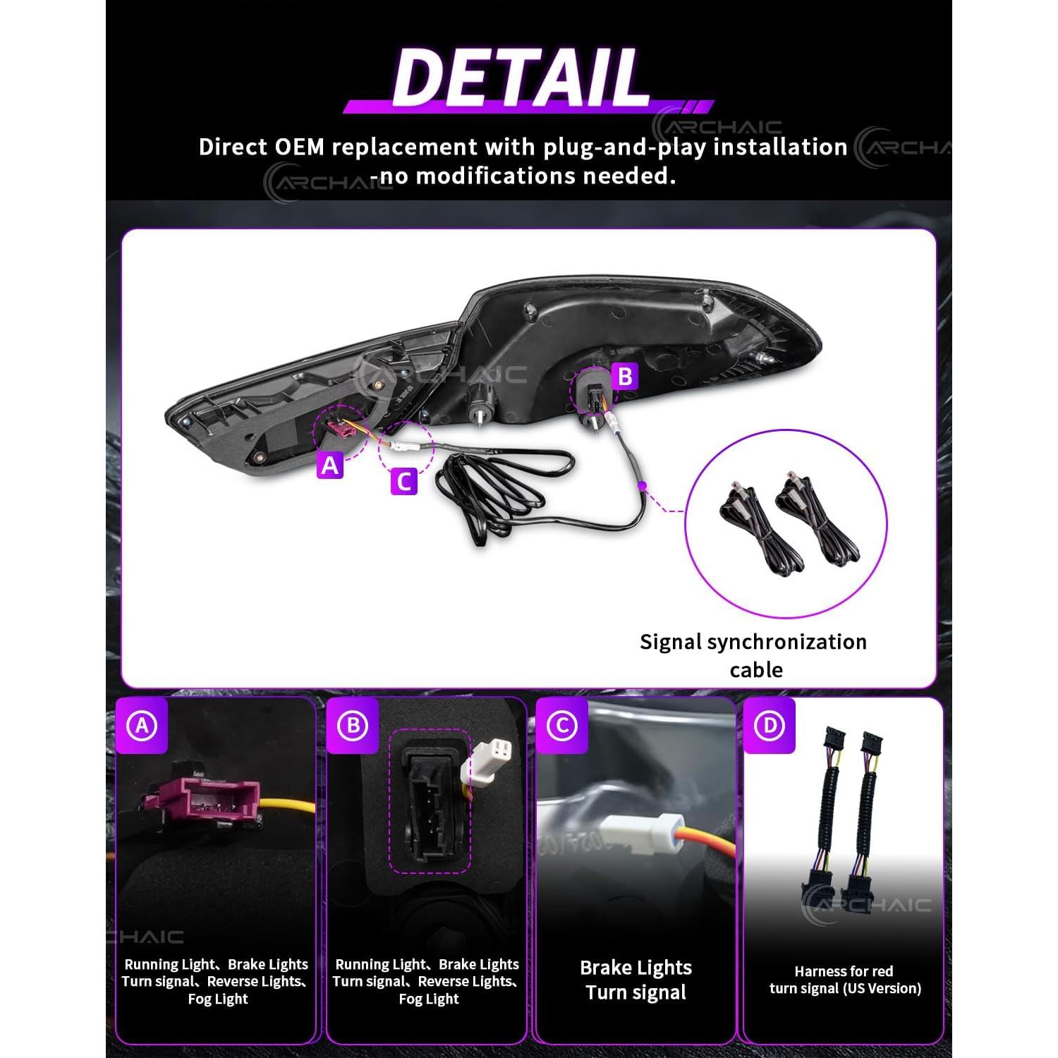 Luces Traseras Archaic para BMW Serie 6 2012-2019, Ahumado