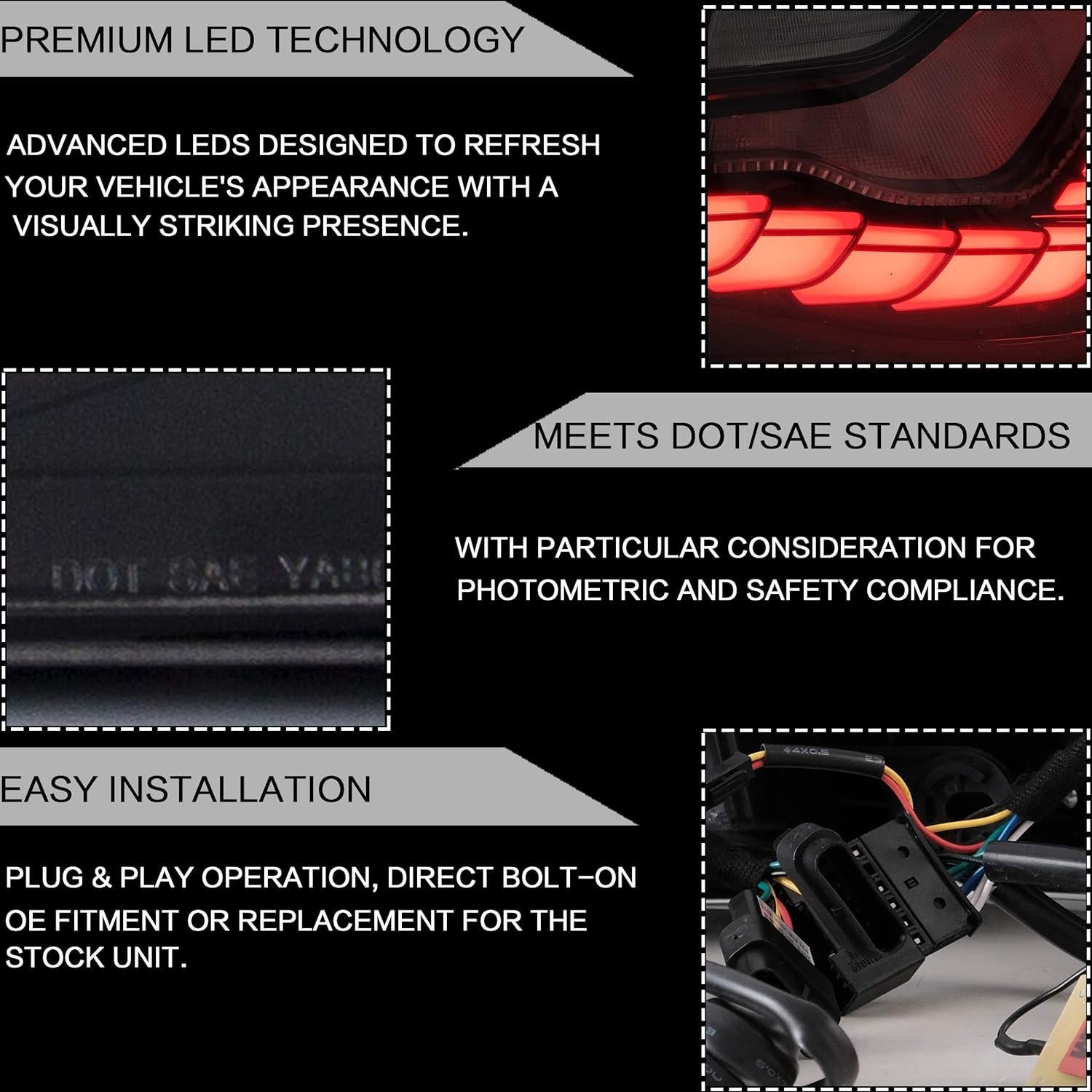 Luces Traseras OLED VLAND para BMW M3 F30 F35 F80 2012-2018