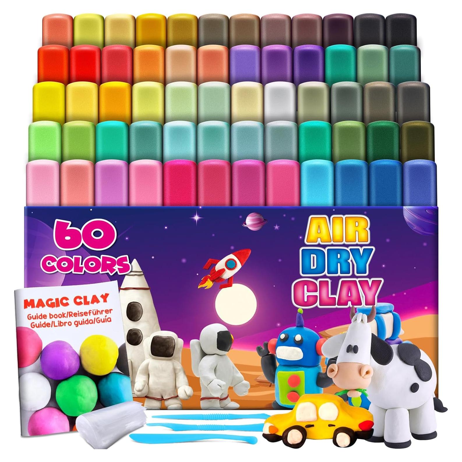 Arcilla Secada al Aire ESSENSON 60 Colores para Niños