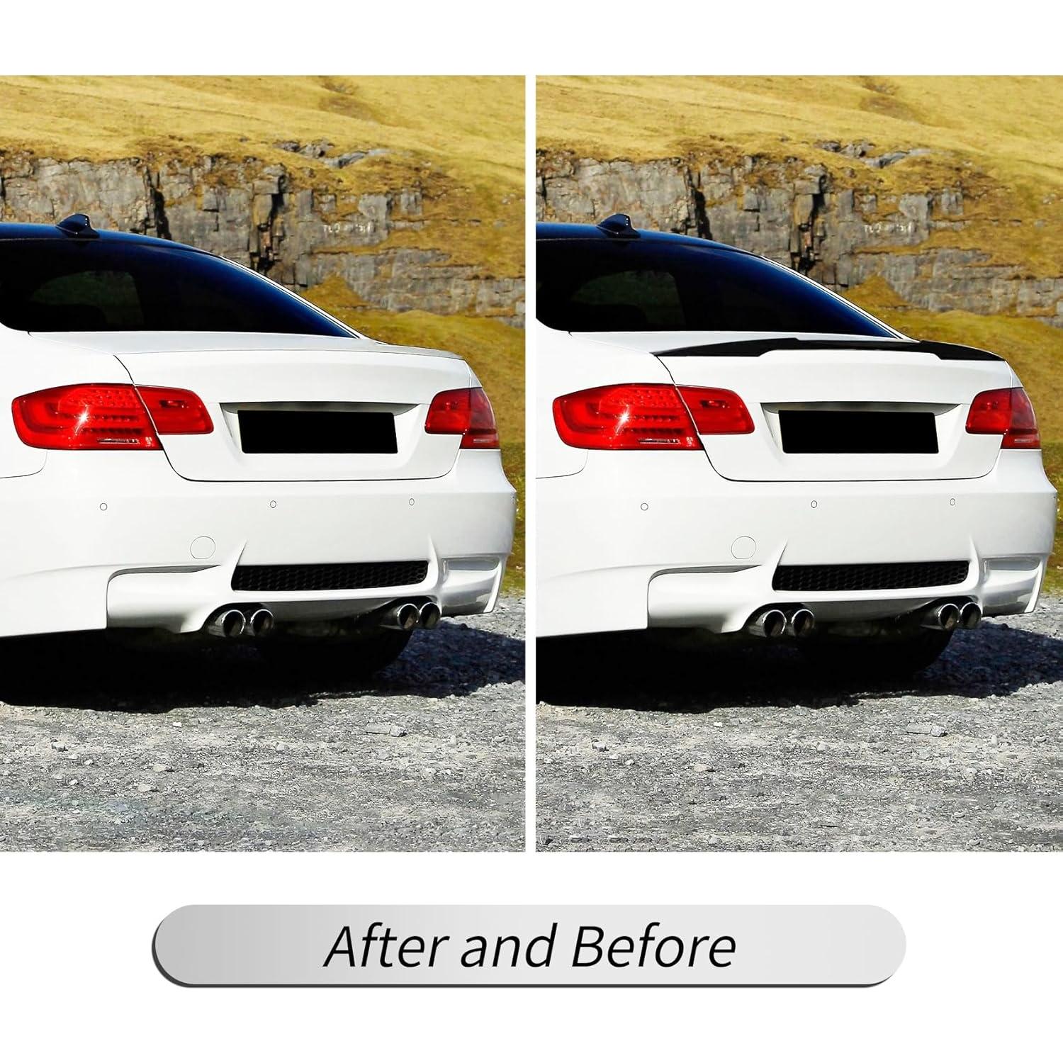 Spoiler Trasero BMW E92 M3 328i 335i Estilo M4 Negro Brillante