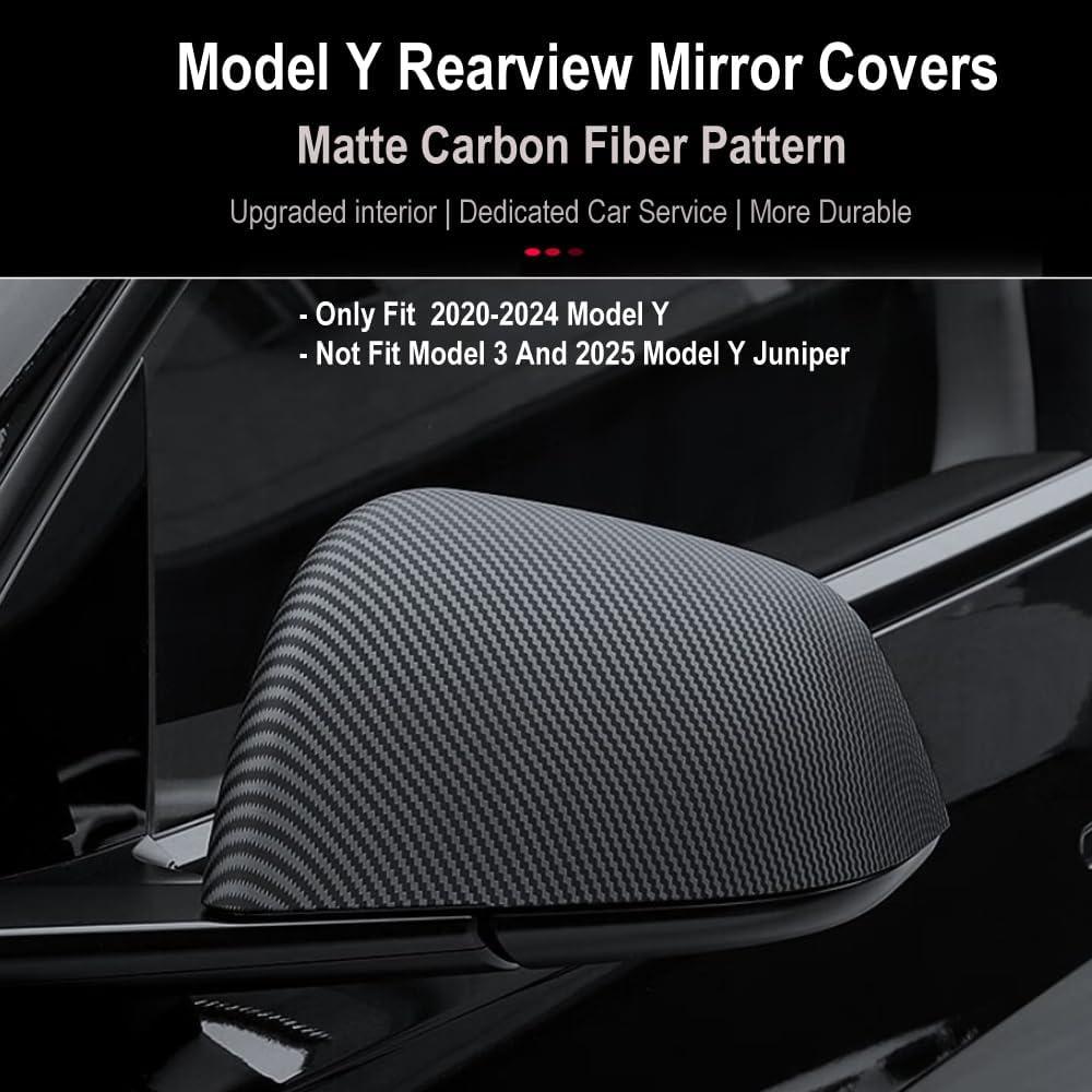 Protectores de Espejo Lateral ABS StarYtbl para Tesla Model Y 2021-2024