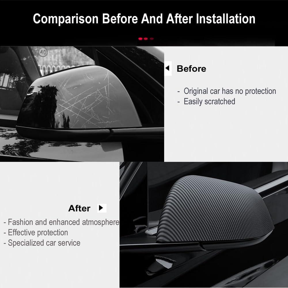 Protectores de Espejo Lateral ABS StarYtbl para Tesla Model Y 2021-2024