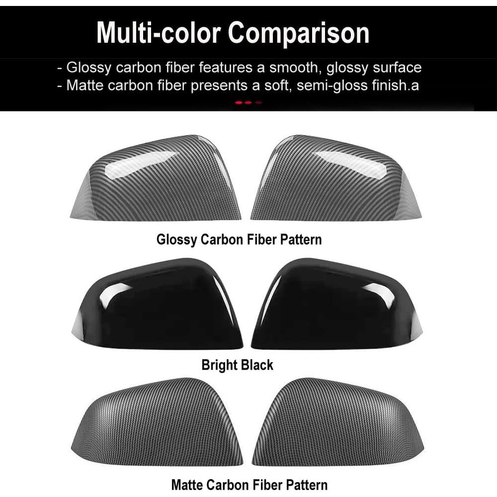 Protectores de Espejo Lateral ABS StarYtbl para Tesla Model Y 2021-2024