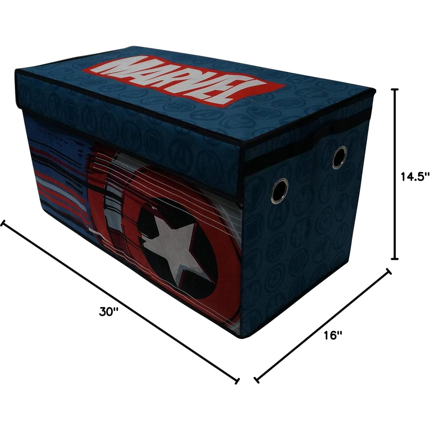 Idea Nuova Marvel Avengers Collapsible Children’s Toy Storage Trunk, Durable with Lid