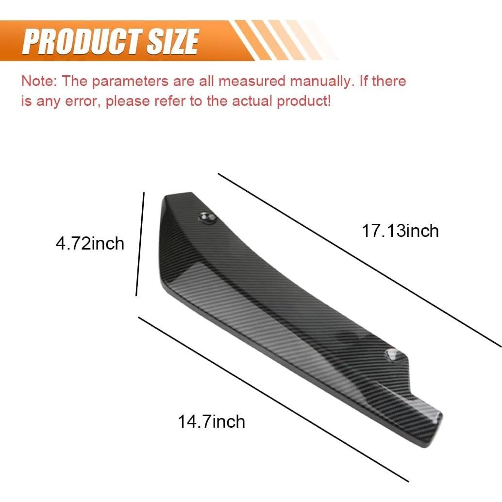 Difusor de Parachoques Trasero DUSCOKE 43.5x12cm Fibra Carbono