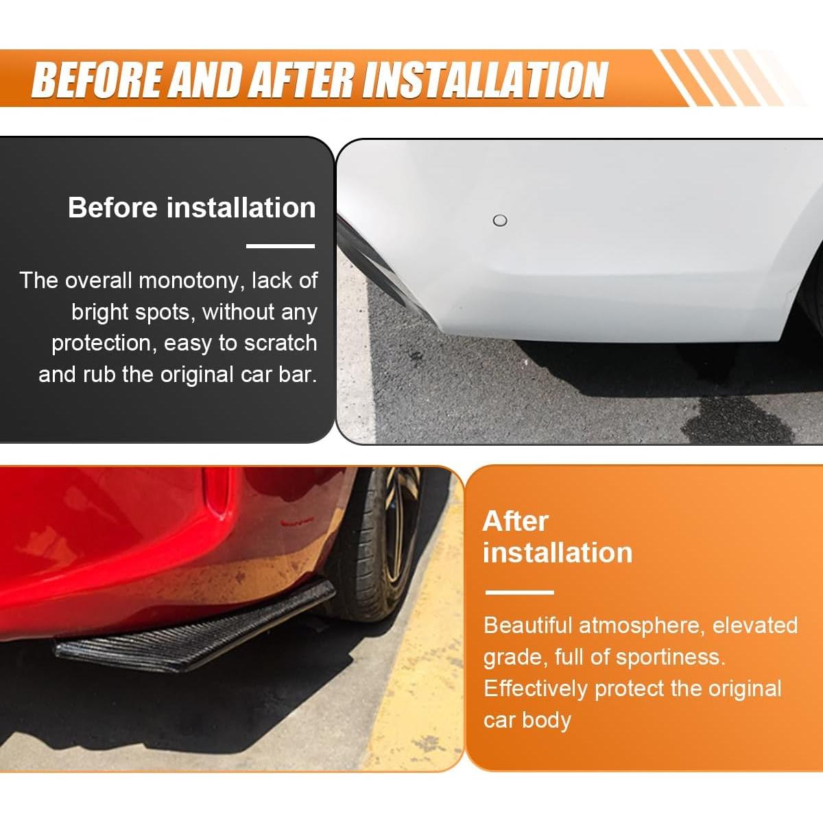 Difusor de Parachoques Trasero DUSCOKE 43.5x12cm Fibra Carbono