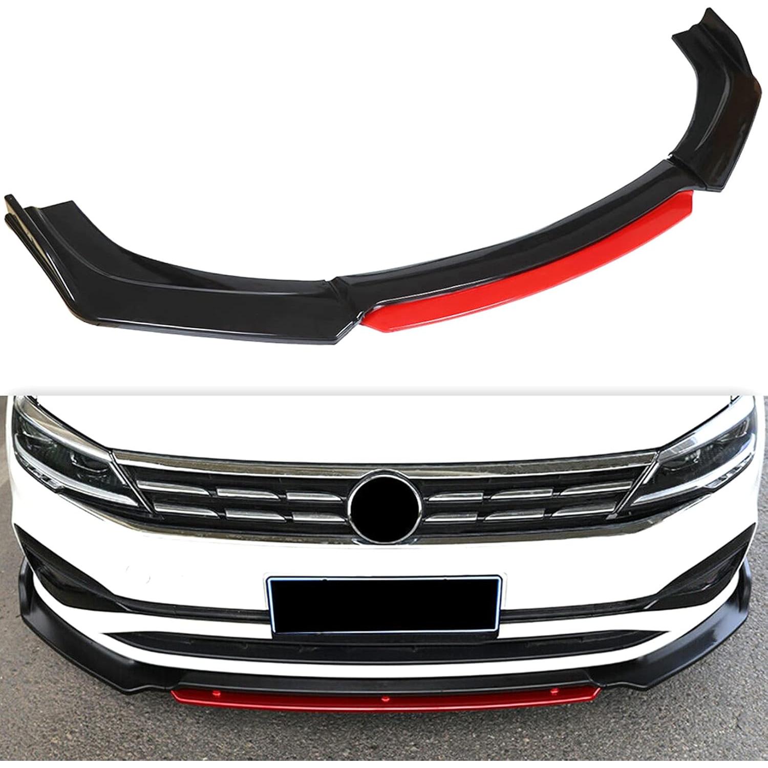 Protector de Spoiler Frontal LABLT Universal Rojo 2 Capas