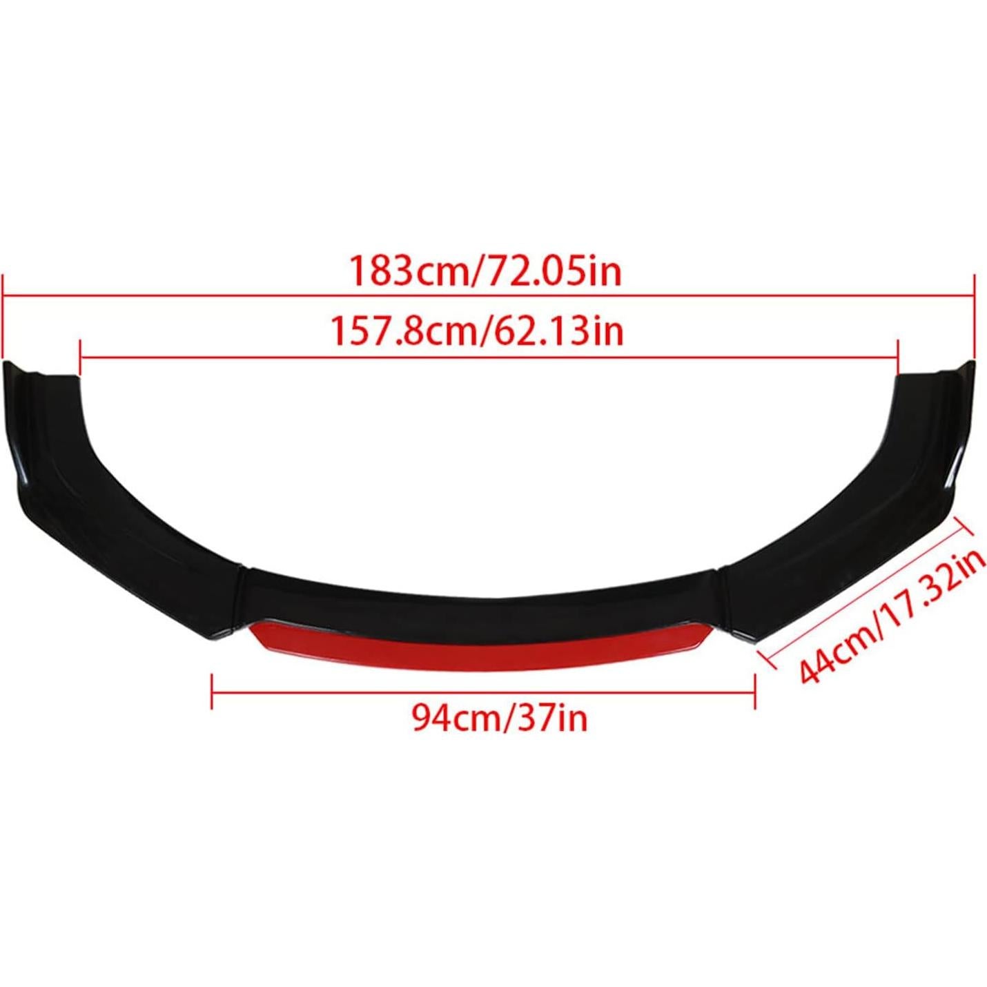 Protector de Spoiler Frontal LABLT Universal Rojo 2 Capas