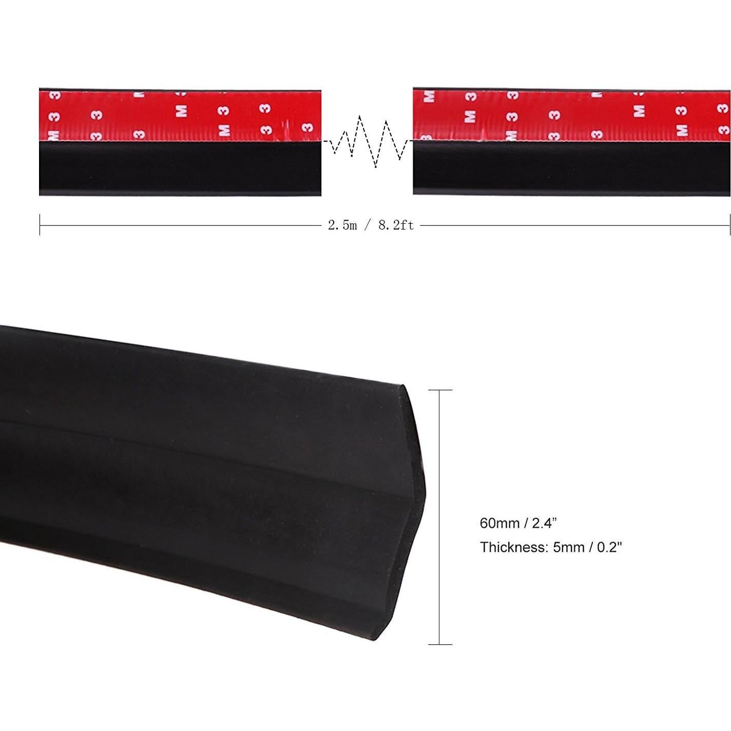 Protector de Labio de Parachoques Universal Wefond 2.5M Negro