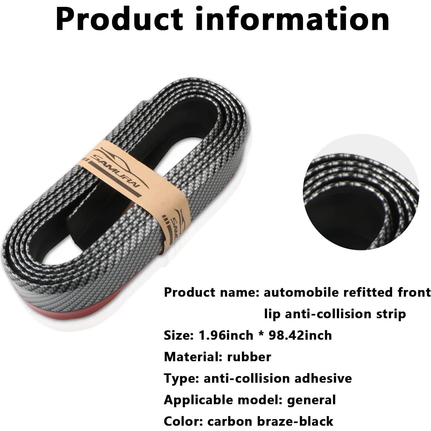 Lip de Parachoques Frontal Yonput 2.5M Fibra de Carbono Negro