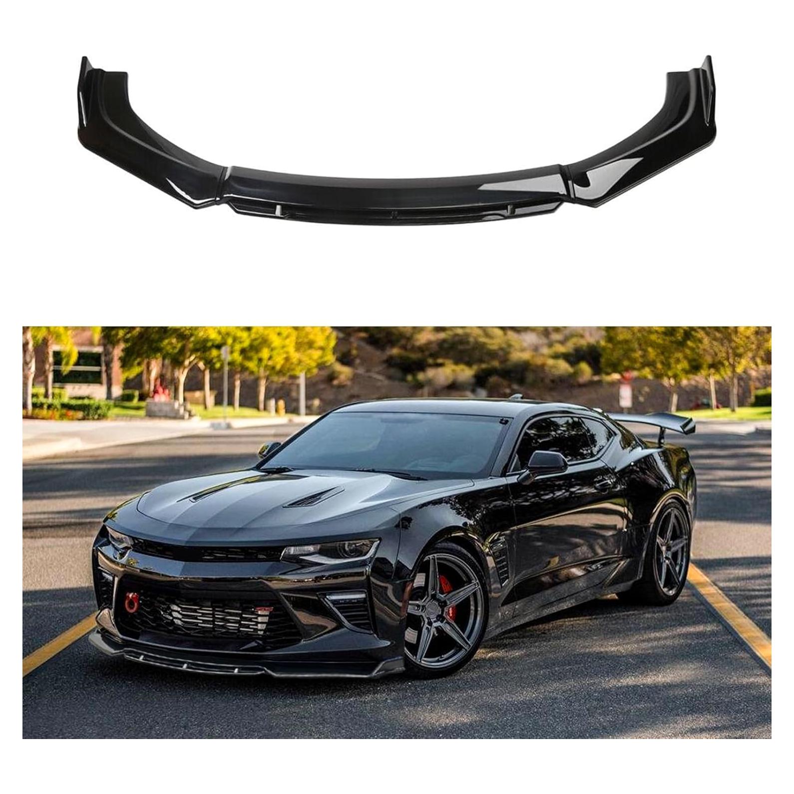 Kit Divisor Labio Frontal Universal KEEPDSGN 4 Piezas Negro