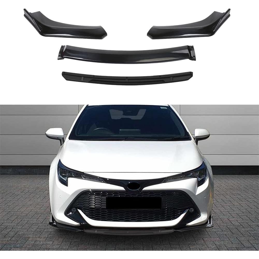 Kit Divisor Labio Frontal Universal KEEPDSGN 4 Piezas Negro