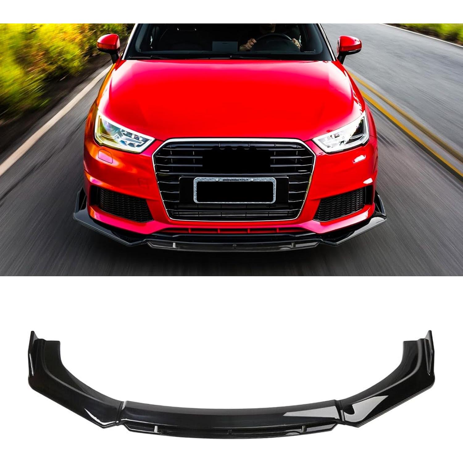 Kit Divisor Labio Frontal Universal KEEPDSGN 4 Piezas Negro