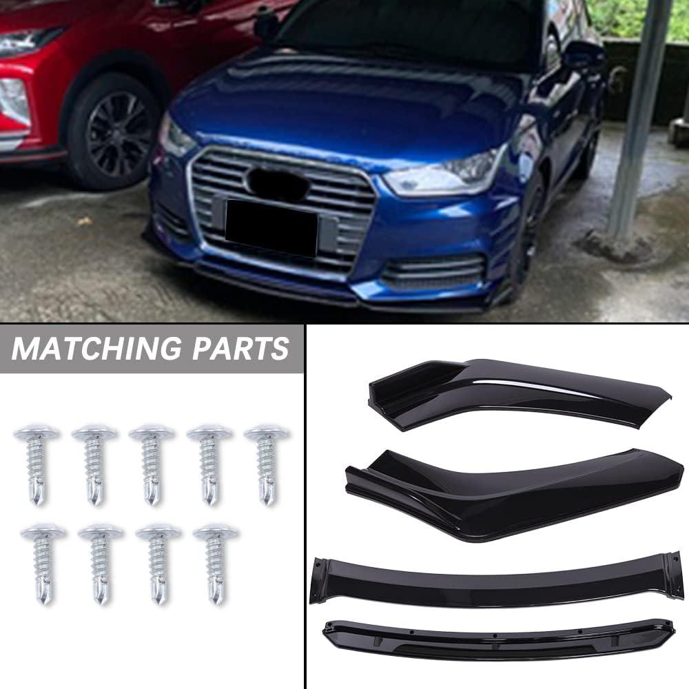 Kit Divisor Labio Frontal Universal KEEPDSGN 4 Piezas Negro