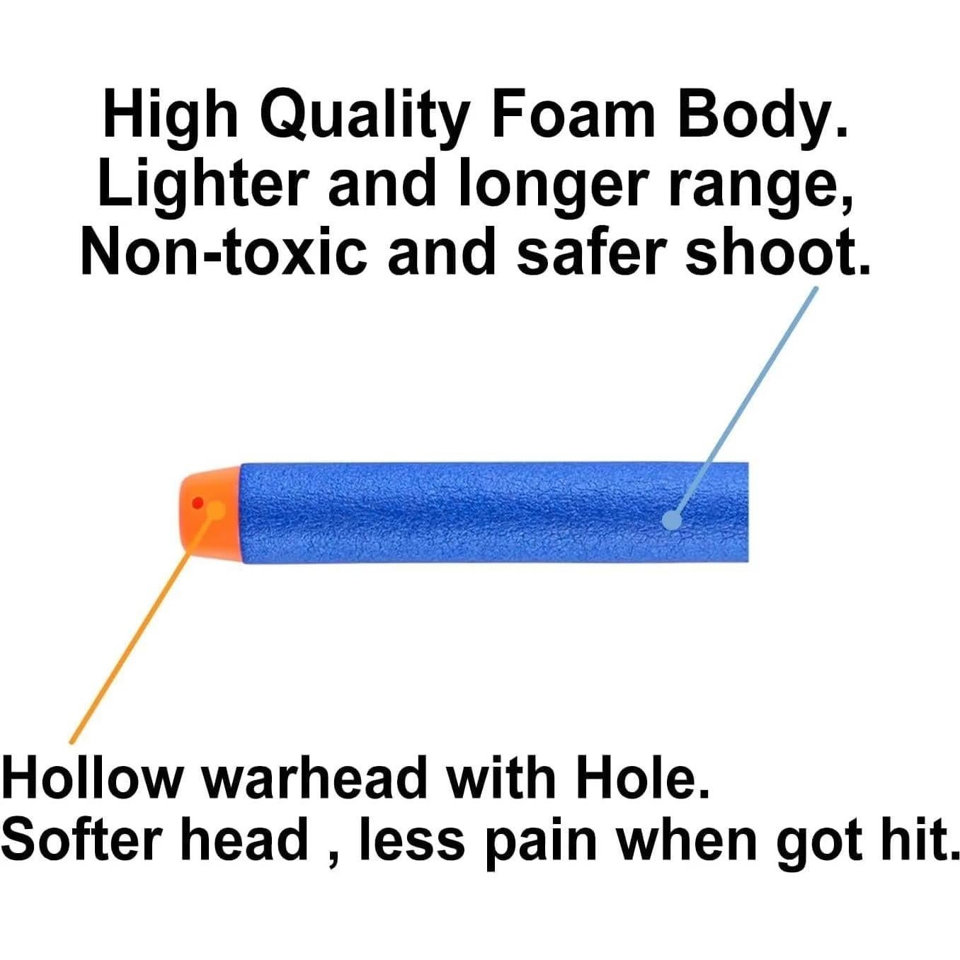 Balas de Dardos Nerf Elite 2.0 100 Azul - Recarga de 100 Unidades