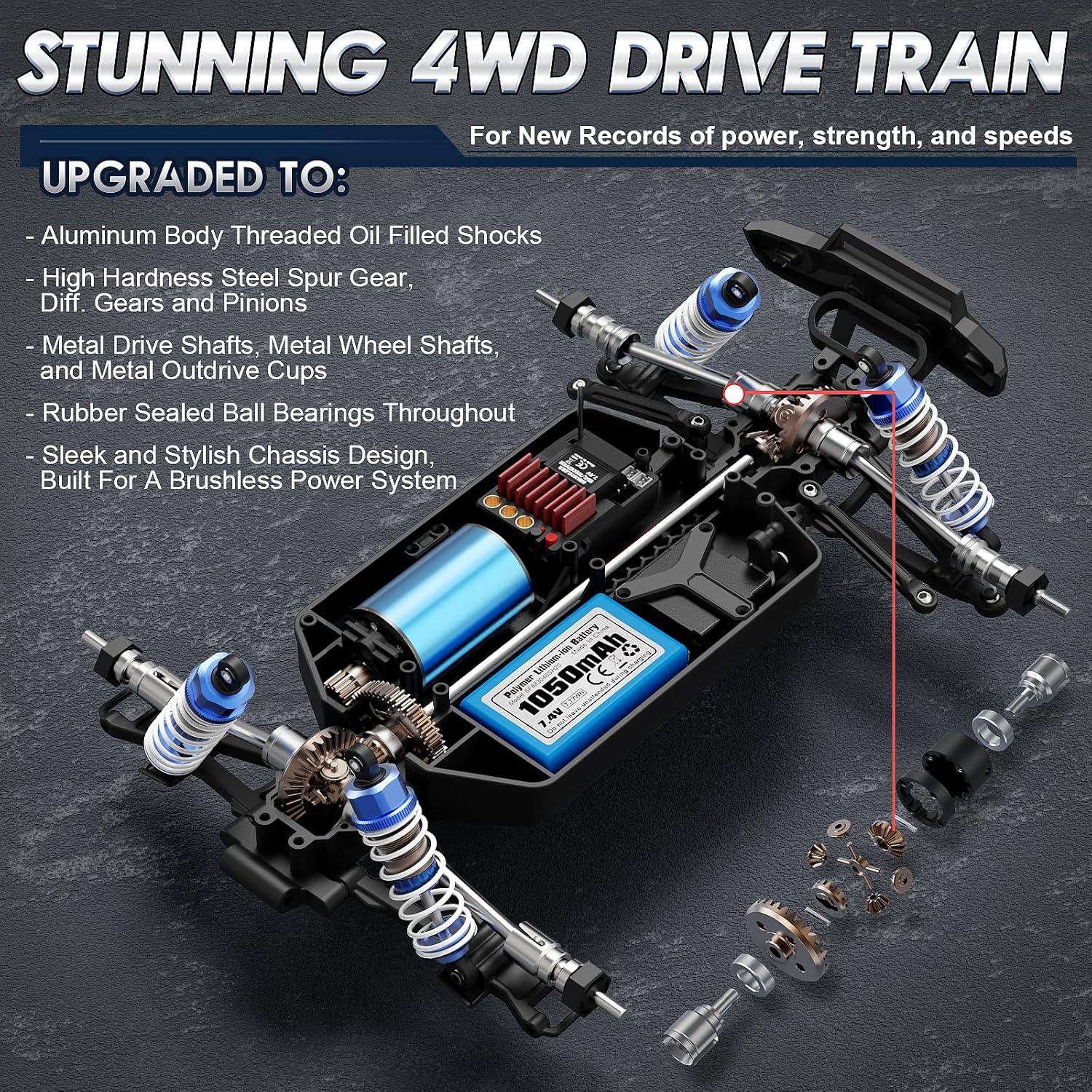 Coche RC Brushless HAIBOXING 16890A 1/16 4X4 Off-Road 48 km/h