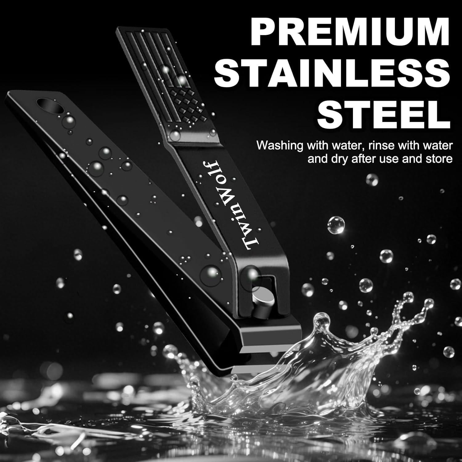 Juego de Cortauñas TwinWolf Acero Inoxidable 2 Piezas