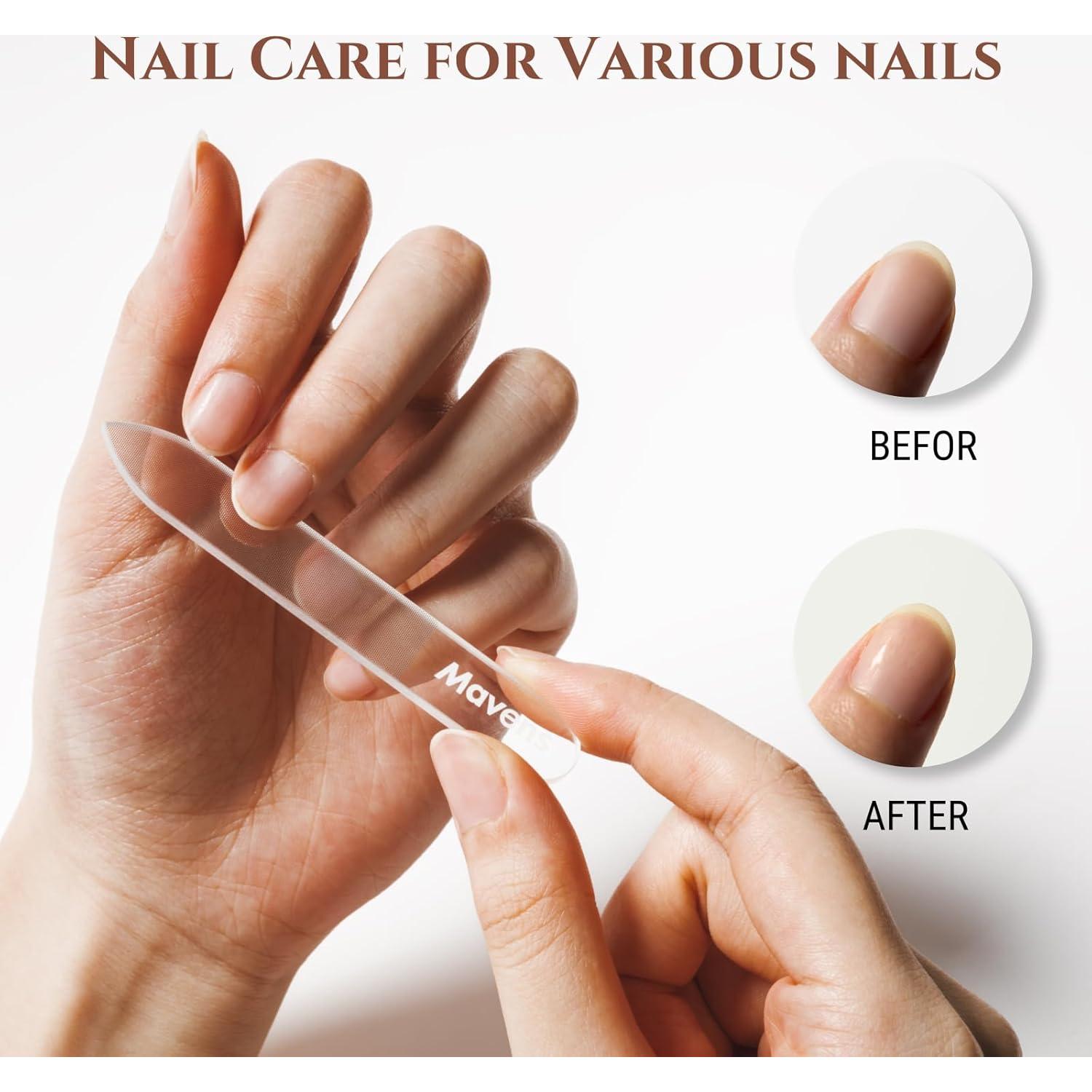 Juego de limas de vidrio Mavens con estuche - 3 limas reutilizables