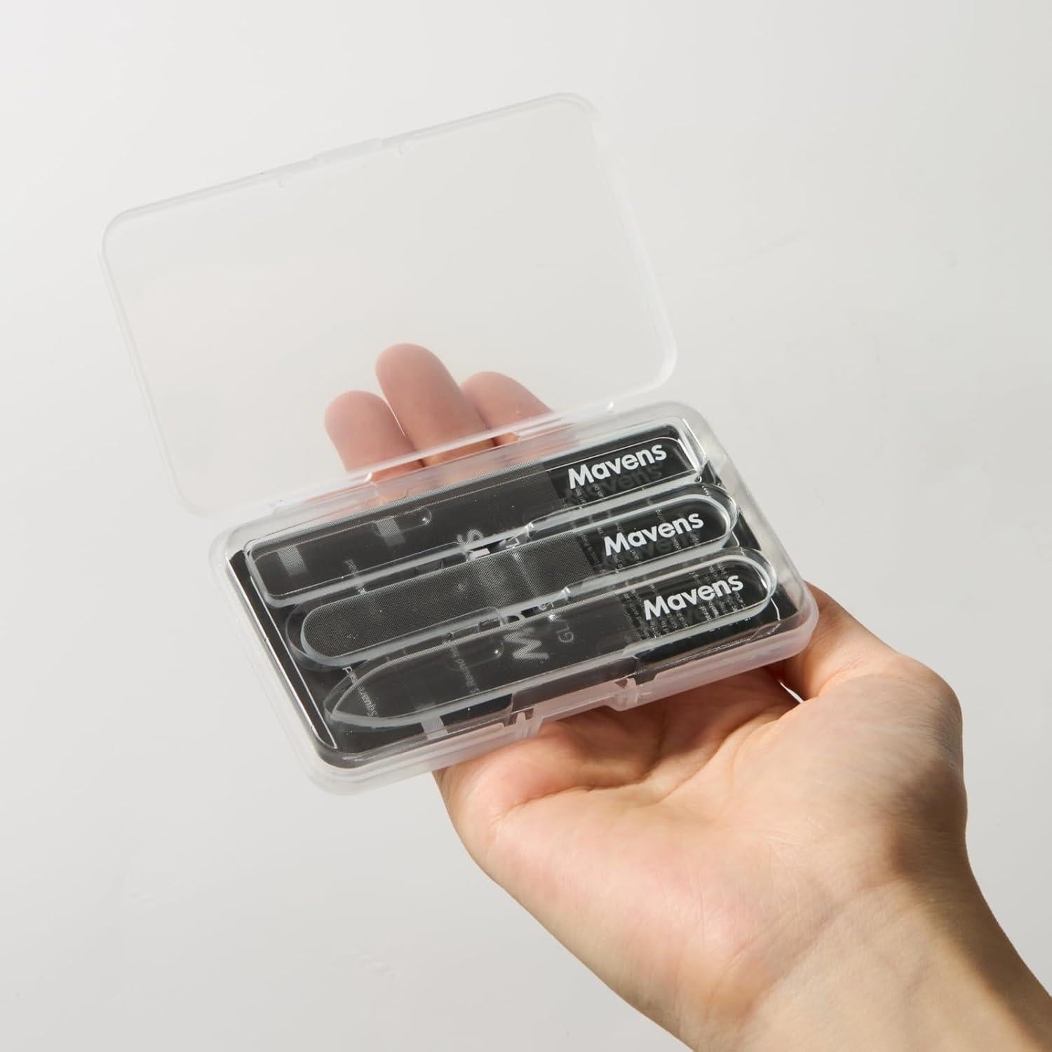 Juego de limas de vidrio Mavens con estuche - 3 limas reutilizables