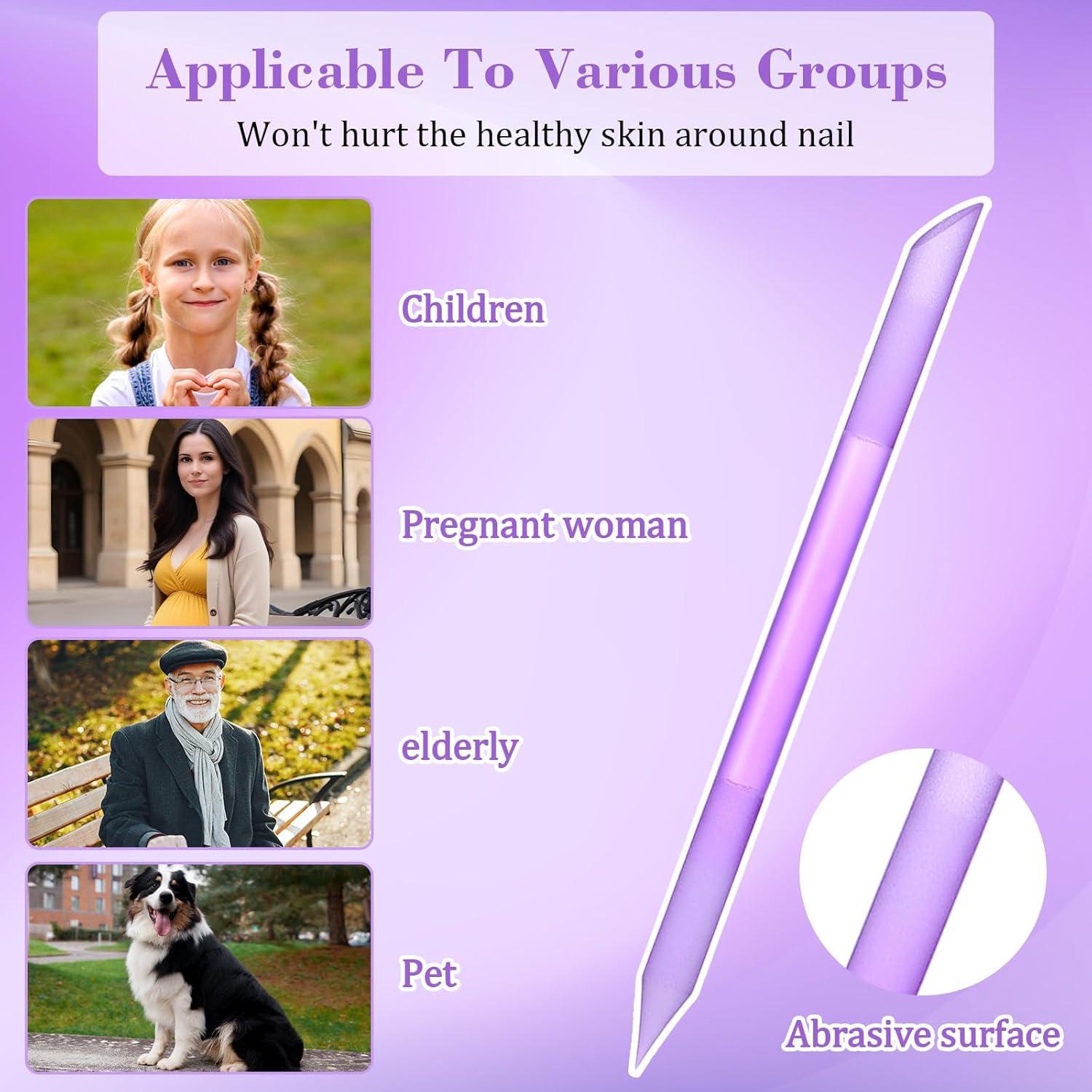 Juego de 4 Empujadores de Cutículas de Vidrio LXUEJIE