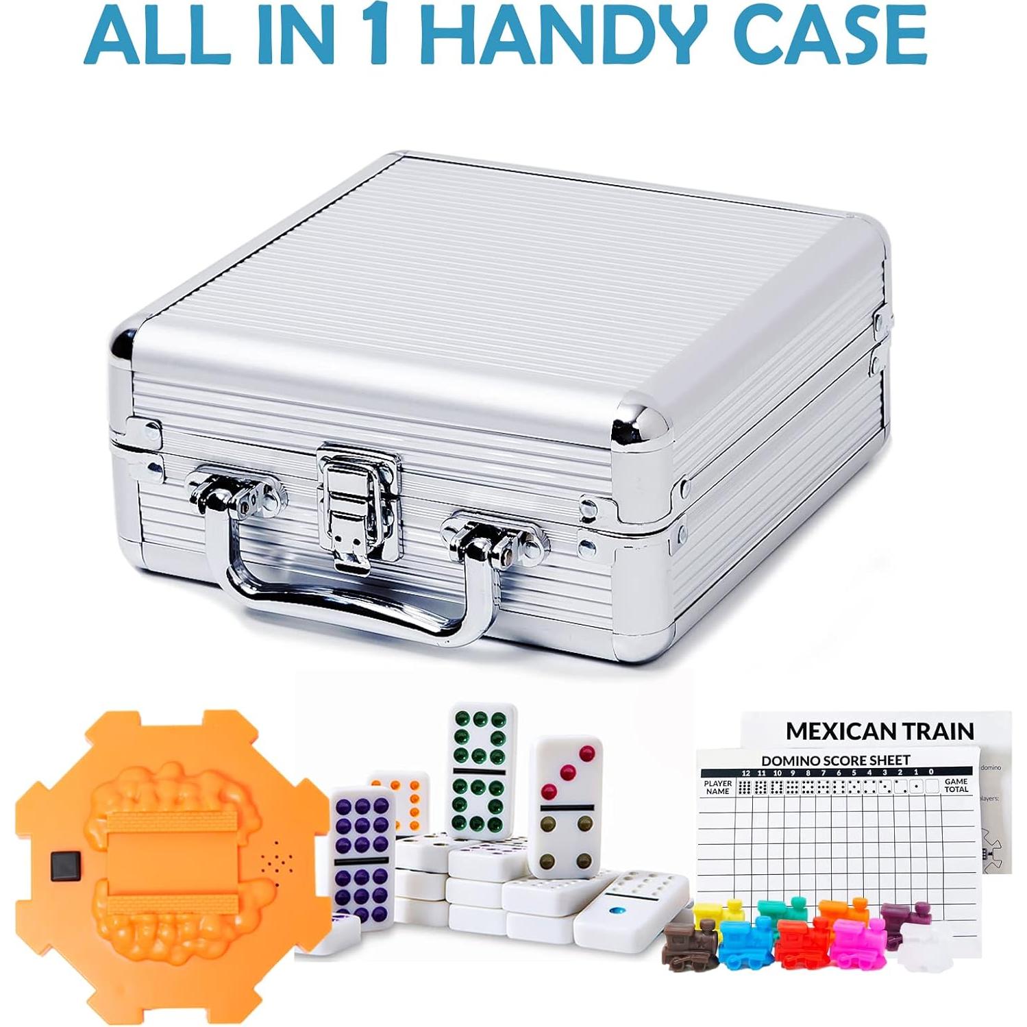 Juego de Dominó Mexicano Yinlo Doble 12 91 Fichas Coloridas