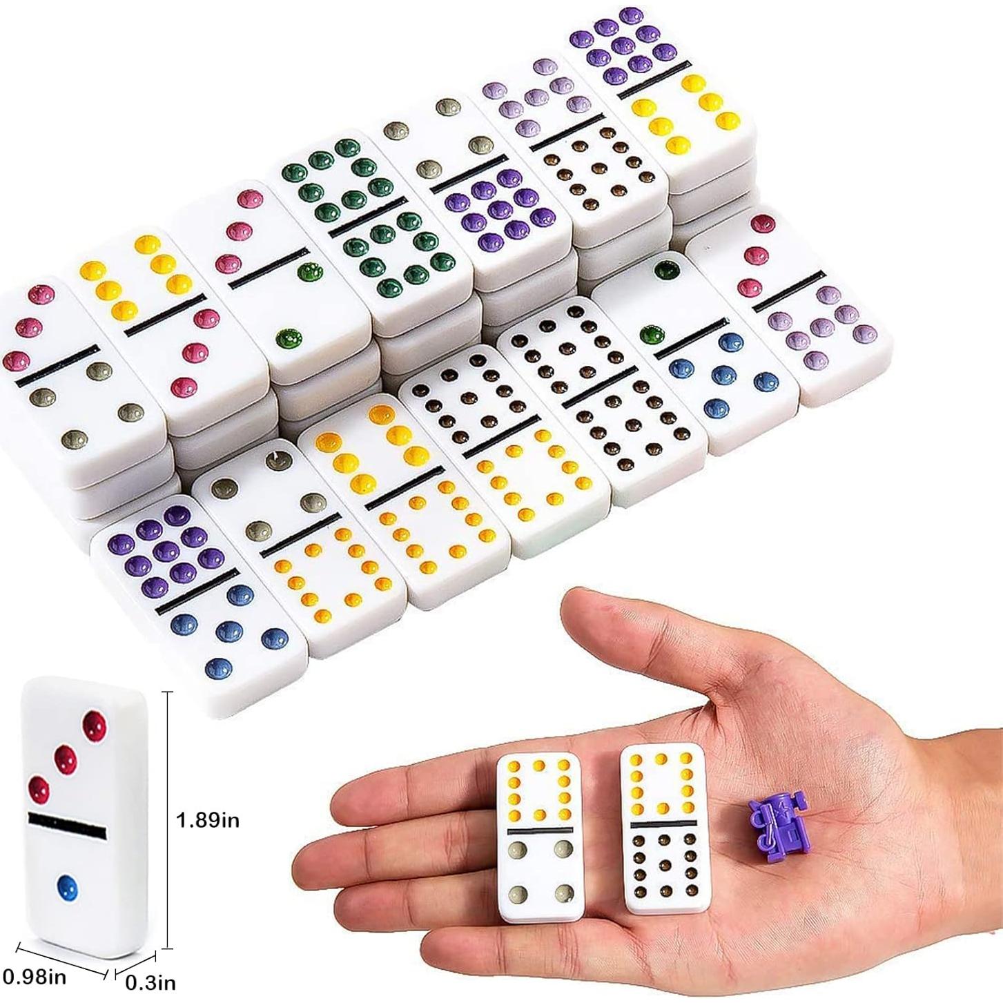 Juego de Dominó Mexicano Yinlo Doble 12 91 Fichas Coloridas