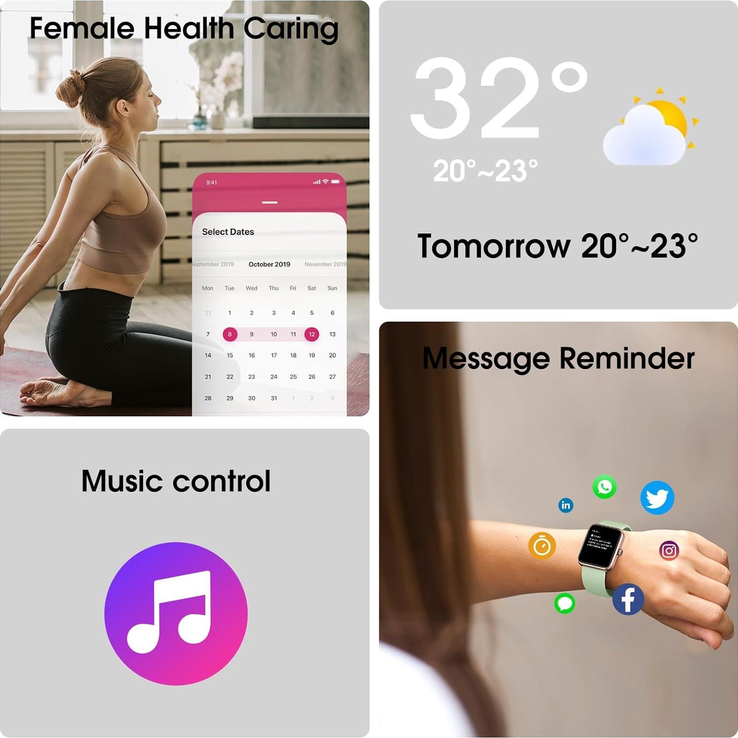 Reloj Inteligente LIVIKEY 41mm Fitness Monitor Cardíaco