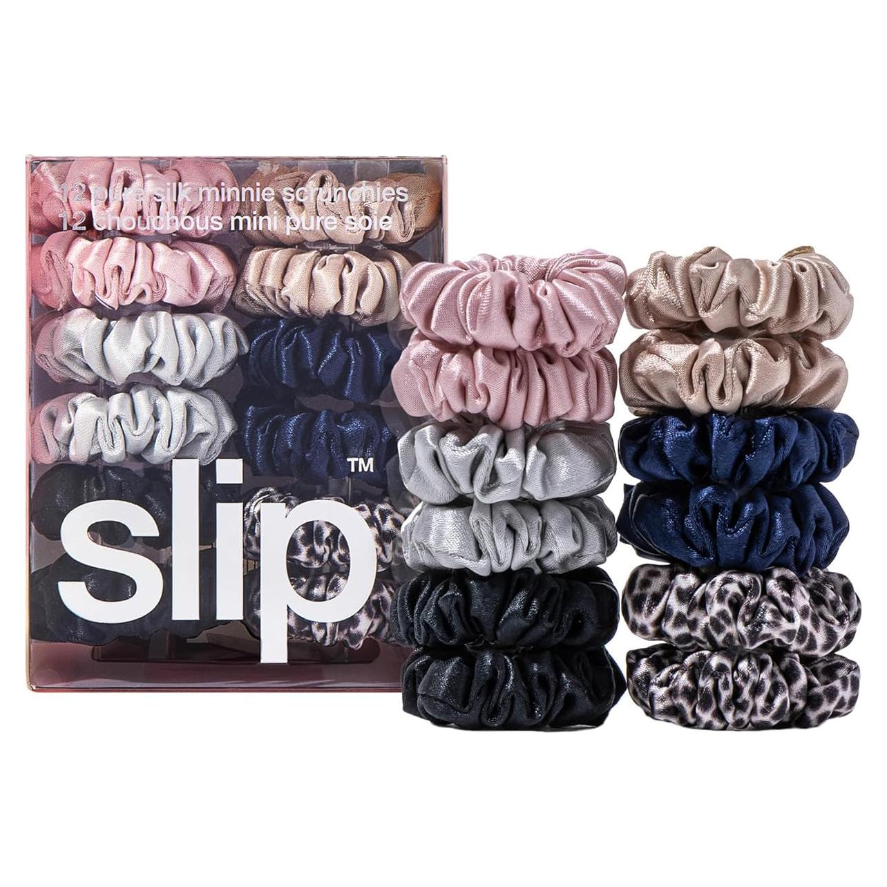 Set de 6 Scrunchies de Seda Pura SLIP Minnie Clásicos