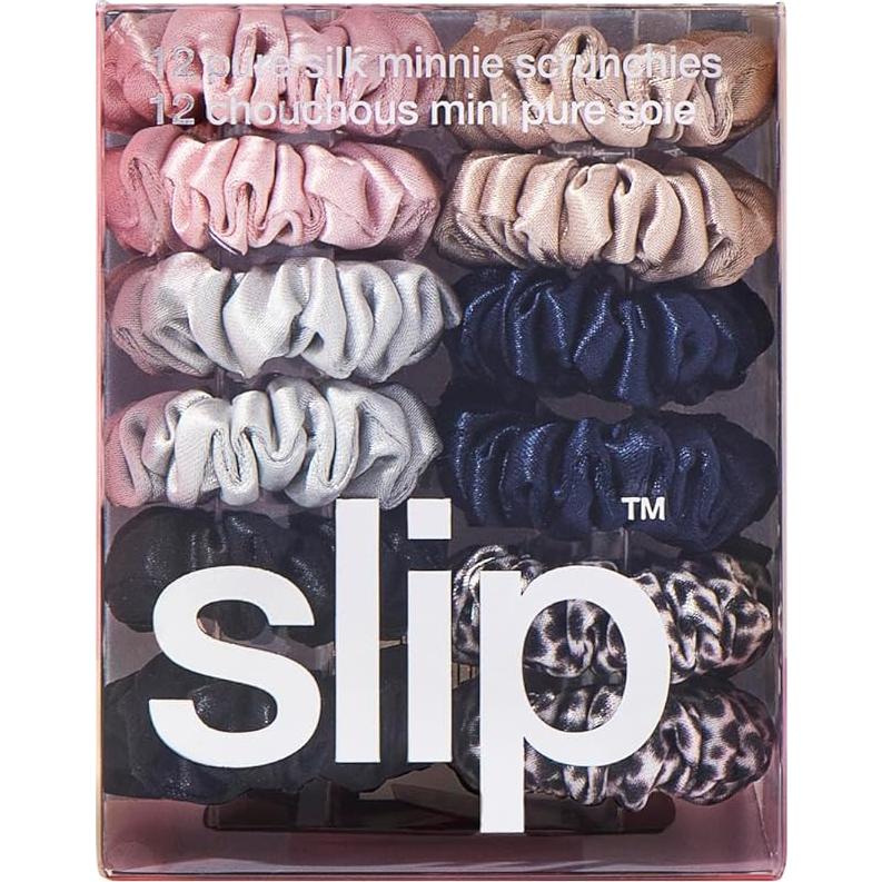 Set de 6 Scrunchies de Seda Pura SLIP Minnie Clásicos