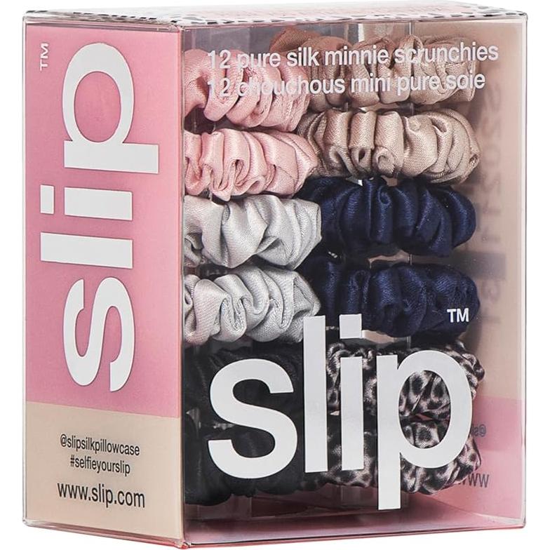 Set de 6 Scrunchies de Seda Pura SLIP Minnie Clásicos