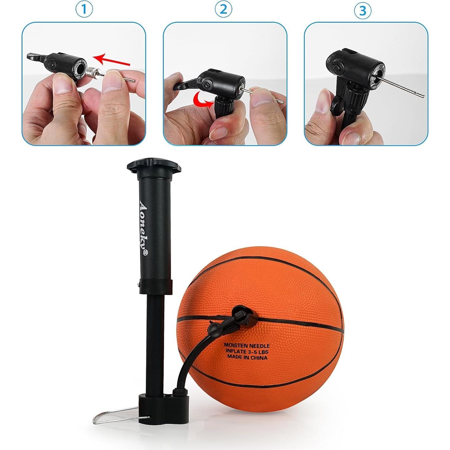 Balón de Baloncesto Aoneky Tamaño 1 Goma Interior/Exterior