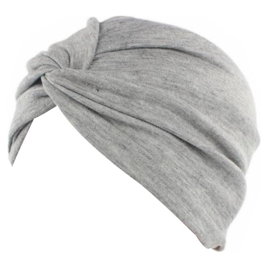 Turbante de Pelo Plisado DECOU - Algodón y Poliéster - Gris