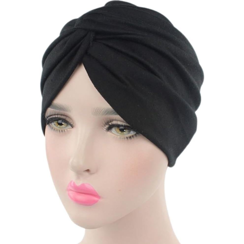 Turbante de Pelo Plisado DECOU - Algodón y Poliéster - Gris