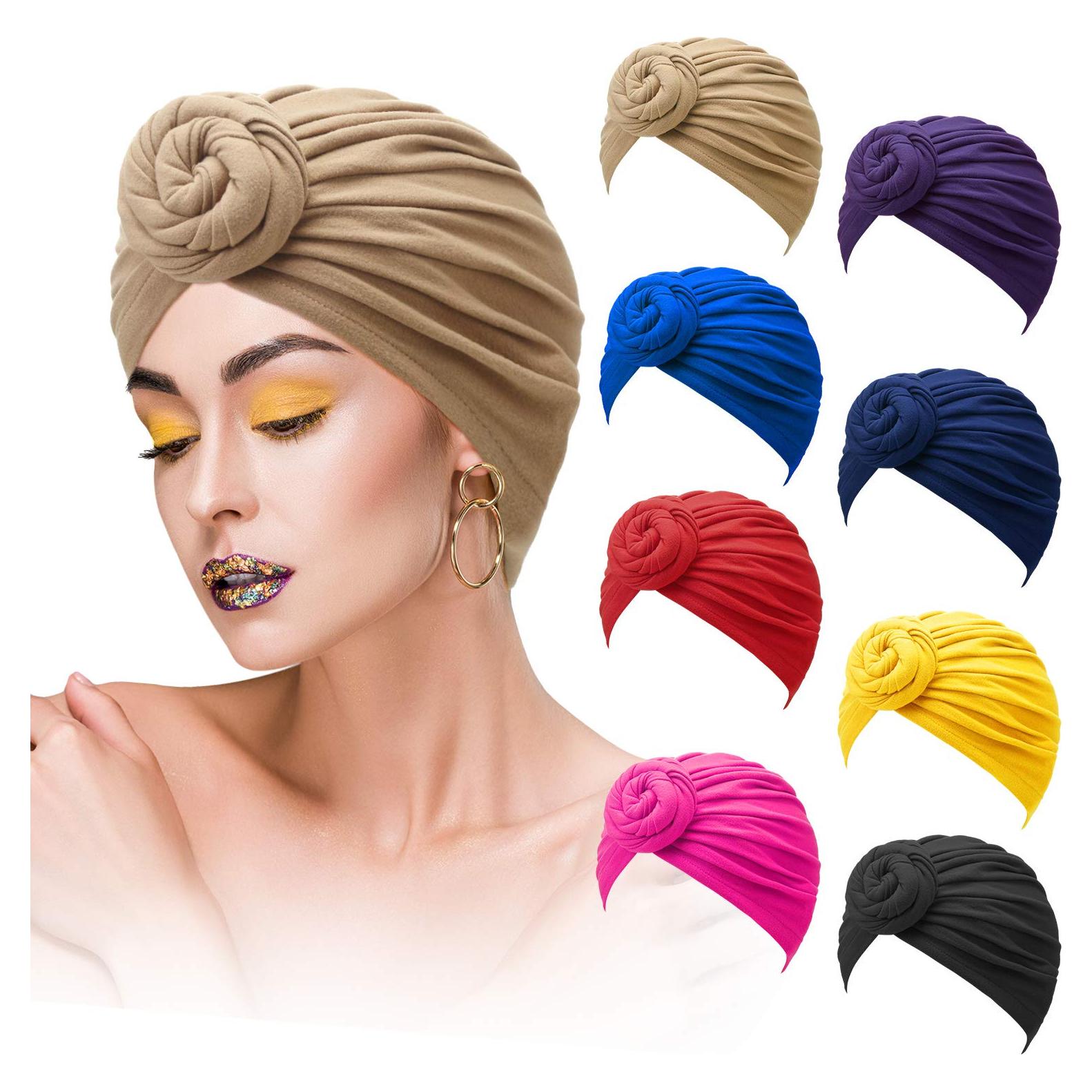 Turbantes Pre Atados SATINIOR 8 Pcs para Mujeres - 8 Colores